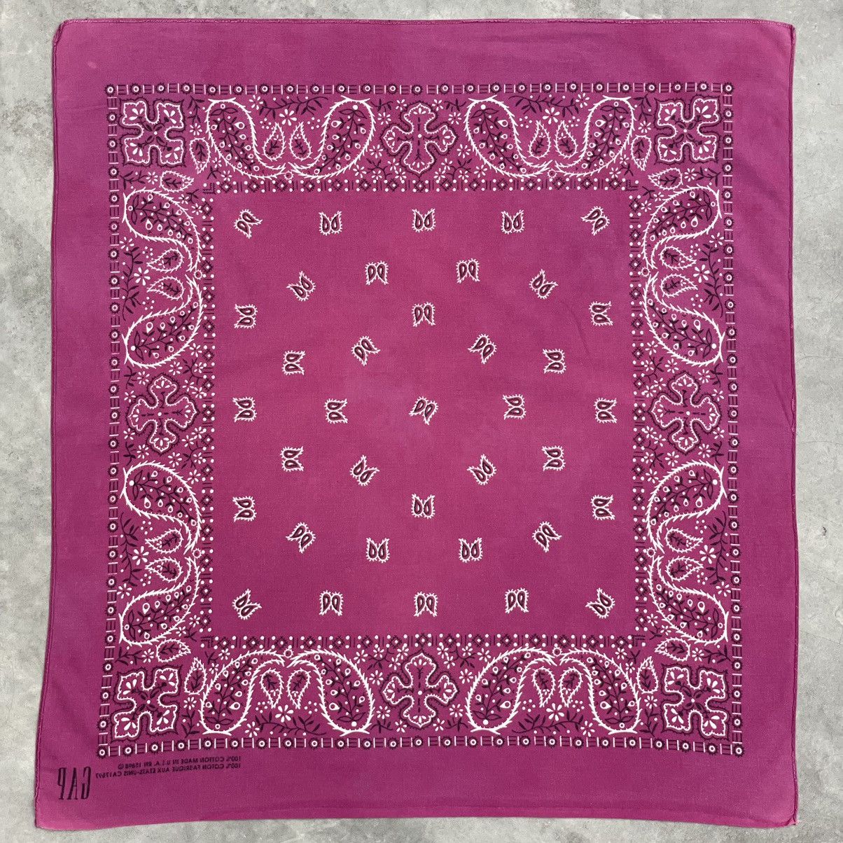 Cowboy Equipment × Vintage Made In USA Cotton Gap Handkerchief Bandana Scarf Rare Pink Size ONE SIZE - 4 Thumbnail