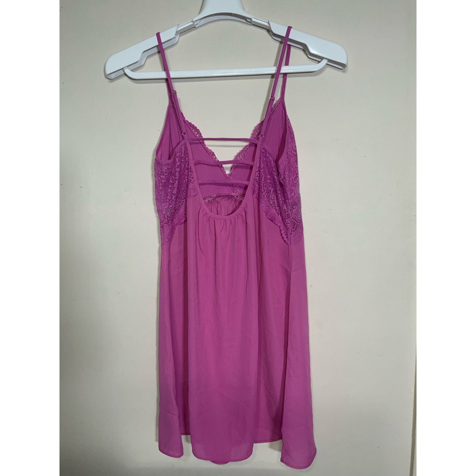 Unknown London INC Scalloped Lace Pink Lace Chiffon Lingerie Size M NWT Size M / US 6-8 / IT 42-44 - 2 Thumbnail