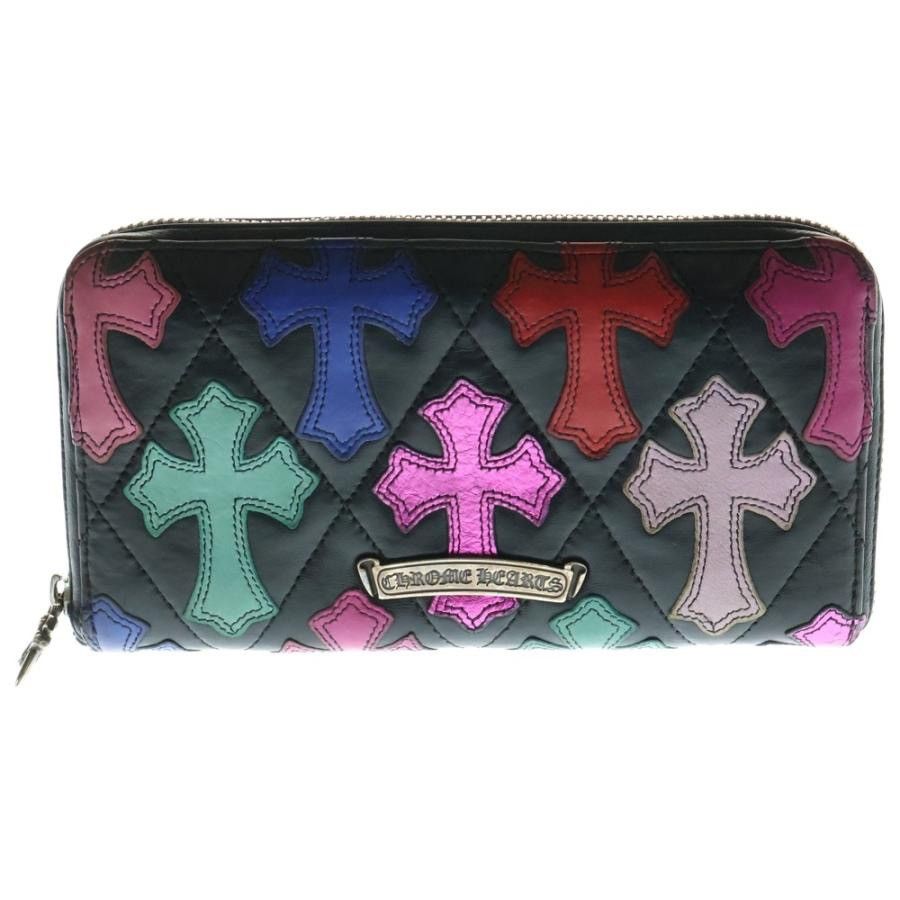 Chrome Hearts Chrome Hearts Blue Leather Cross Patch Wallet Dr