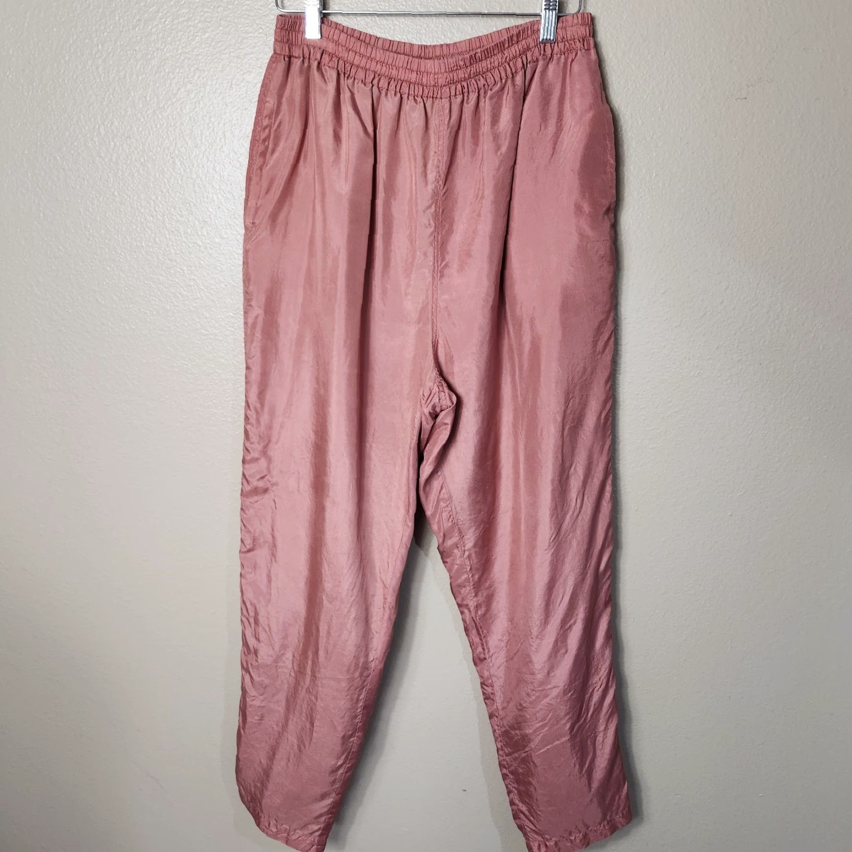 Vintage Vtg Stunt Womens Petite |LP| Pink 100% Silk 2 Piece Track Suit Size L / US 10 / IT 46 - 5 Thumbnail