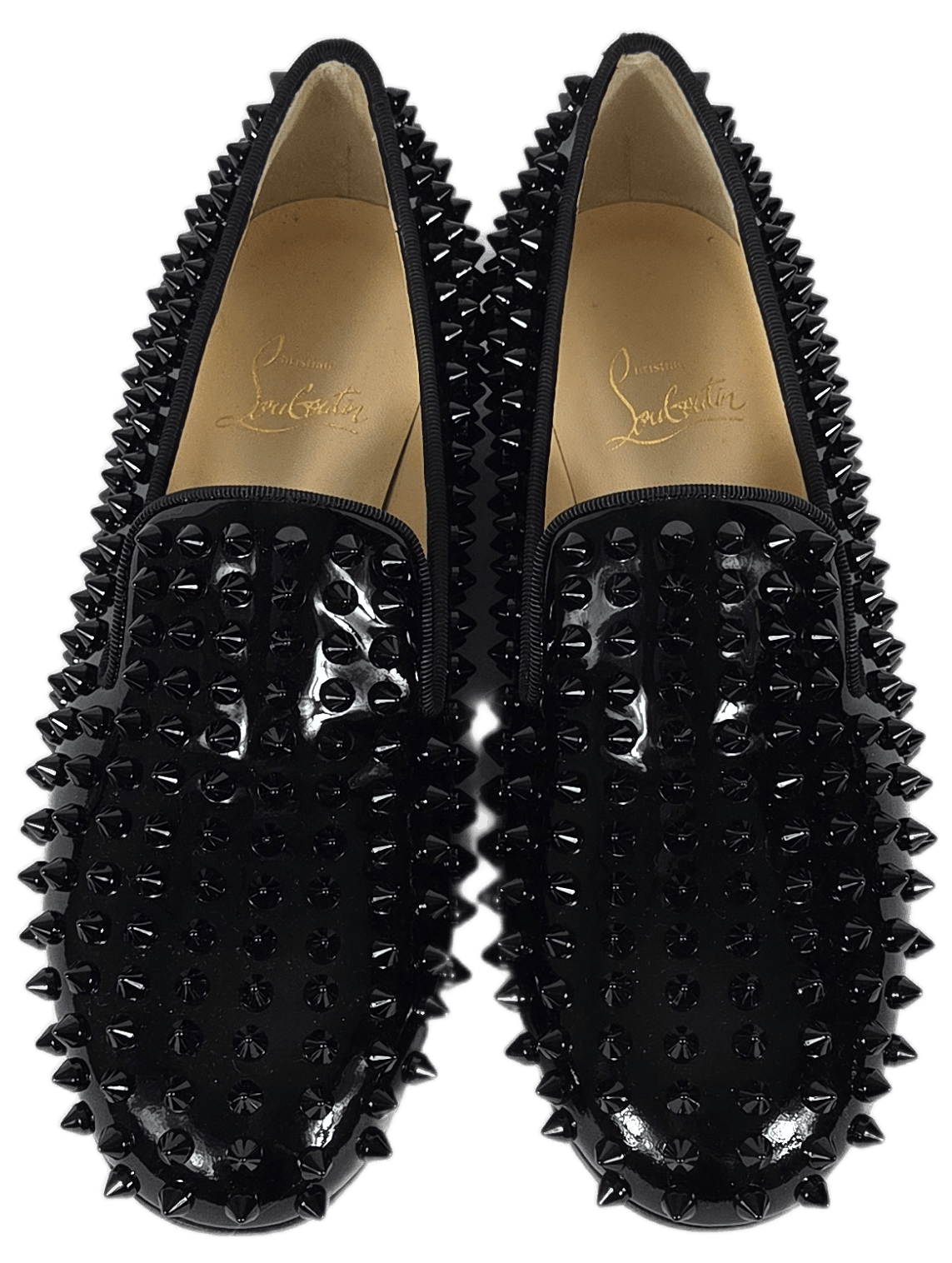Rolling Spikes Flat Patent Calf/GG Flat loafers slip on