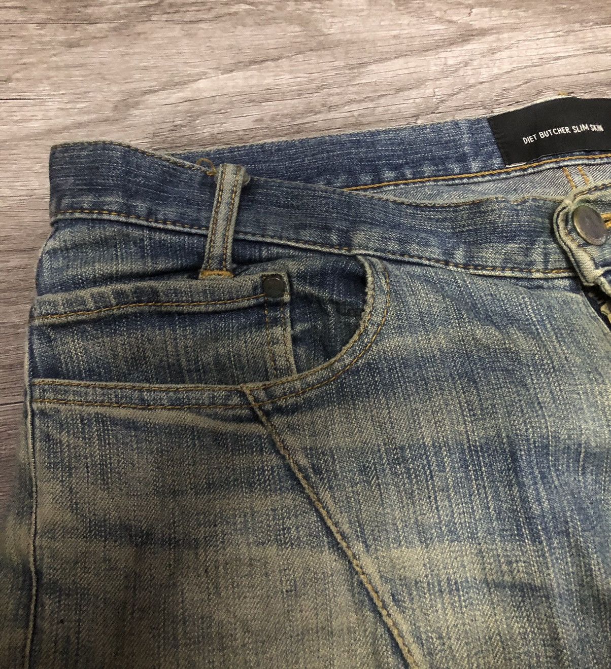 Designer × Diet Butcher Slim Skin VINTAGE DIET BUTCHER SLIM SKIN DENIM JEANS (UNISEX) Size US 33 - 12 Thumbnail
