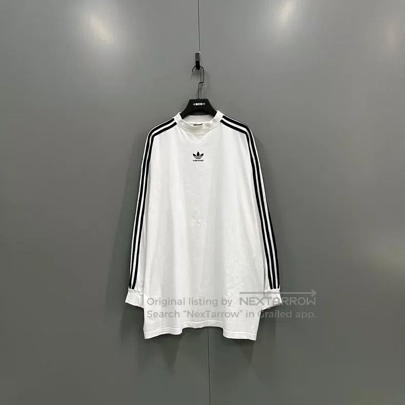 Balenciaga Balenciaga Adidas Collaborative Striped Logo Printed Long Size US L / EU 52-54 / 3 - 1 Thumbnail