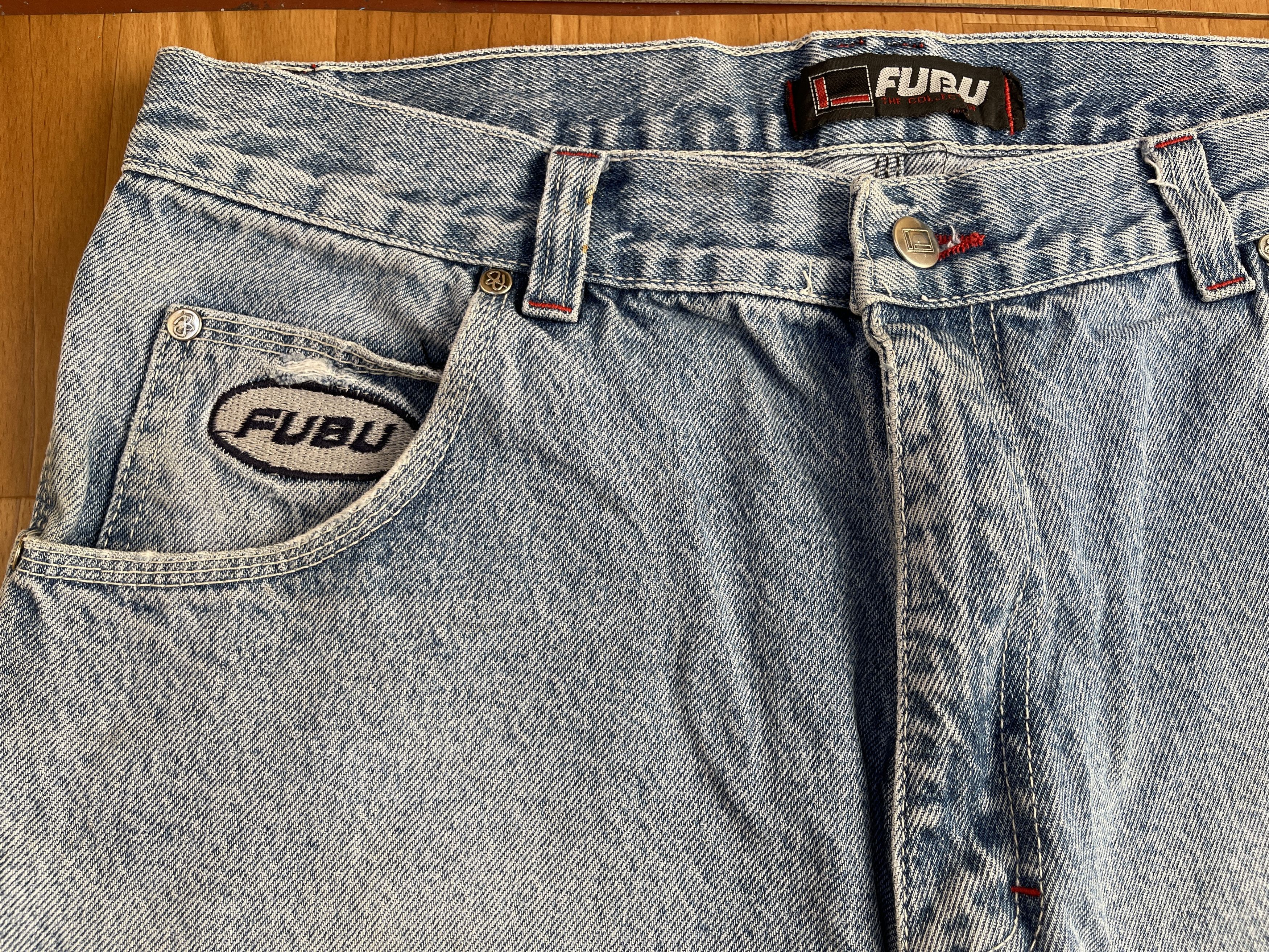 Fubu FUBU jeans, vintage baggy jeans, 90s hip hop skater Y2K 34 Size US 34 / EU 50 - 13 Thumbnail