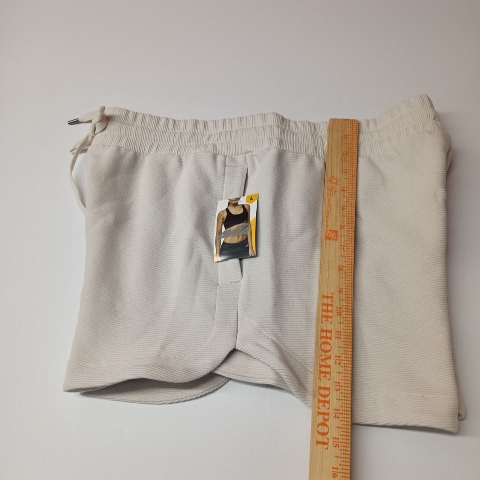 Avia AVIA Ottoman Lounge Shorts Women Size L (12-14) Khaki Safari Size 33" - 7 Thumbnail