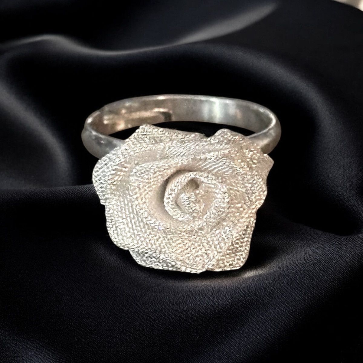 Vintage Vintage silver tone mesh rose ring Size ONE SIZE - 1 Thumbnail