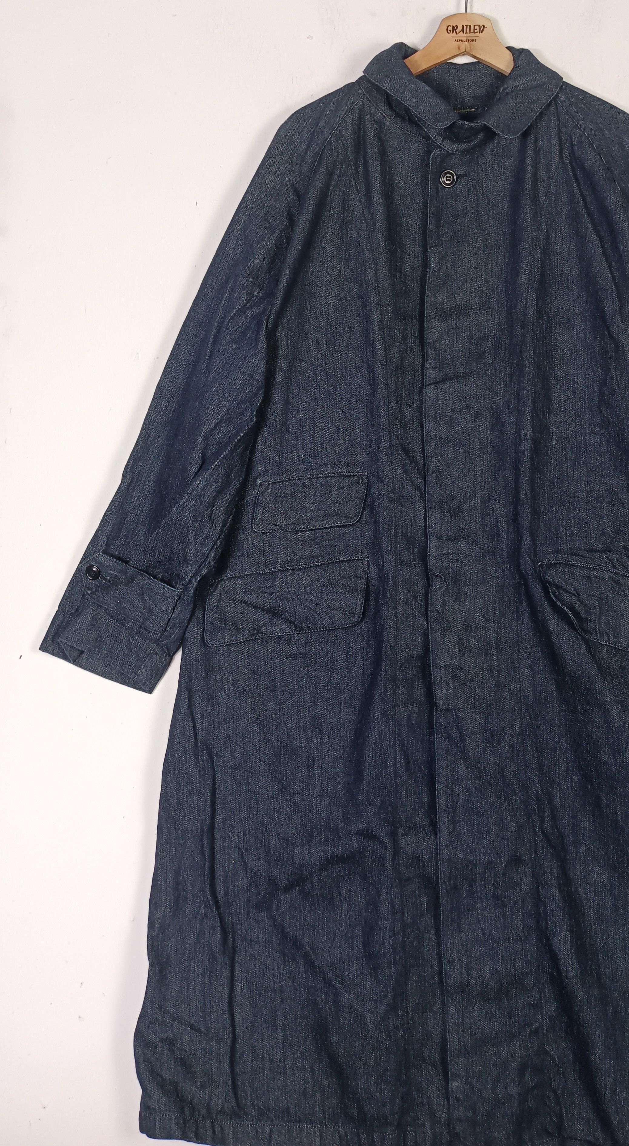 Evisu RARE🔥🔥 EVISU "Autumm Winter" Denim Long Jacket Size US XXL / EU 58 / 5 - 7 Thumbnail