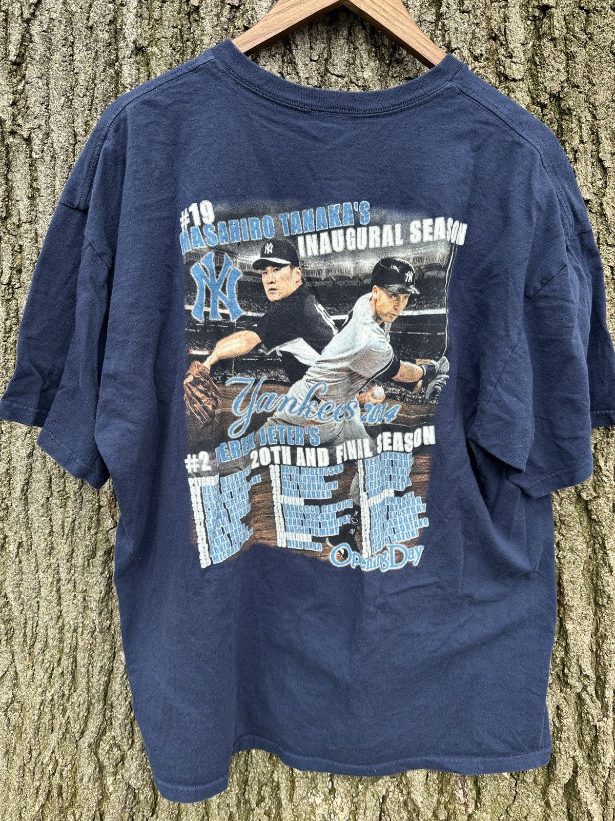 New York Yankees × Vintage Vintage 2014 New York Yankees Opening Day Derek Jeter Tee Size US XXL / EU 58 / 5 - 4 Thumbnail