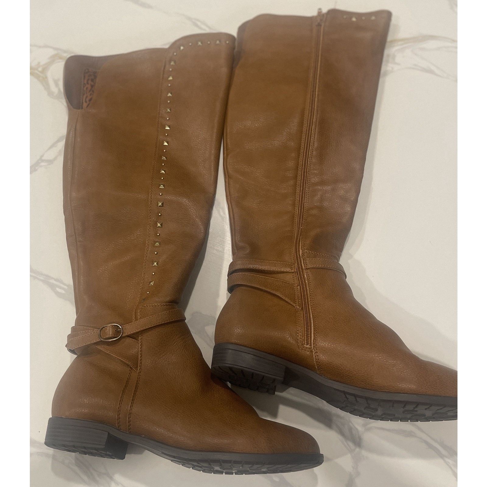 Other Brown Rialto knee-high boots with side buckle detail 7 Size US 7 / IT 37 - 1 Thumbnail