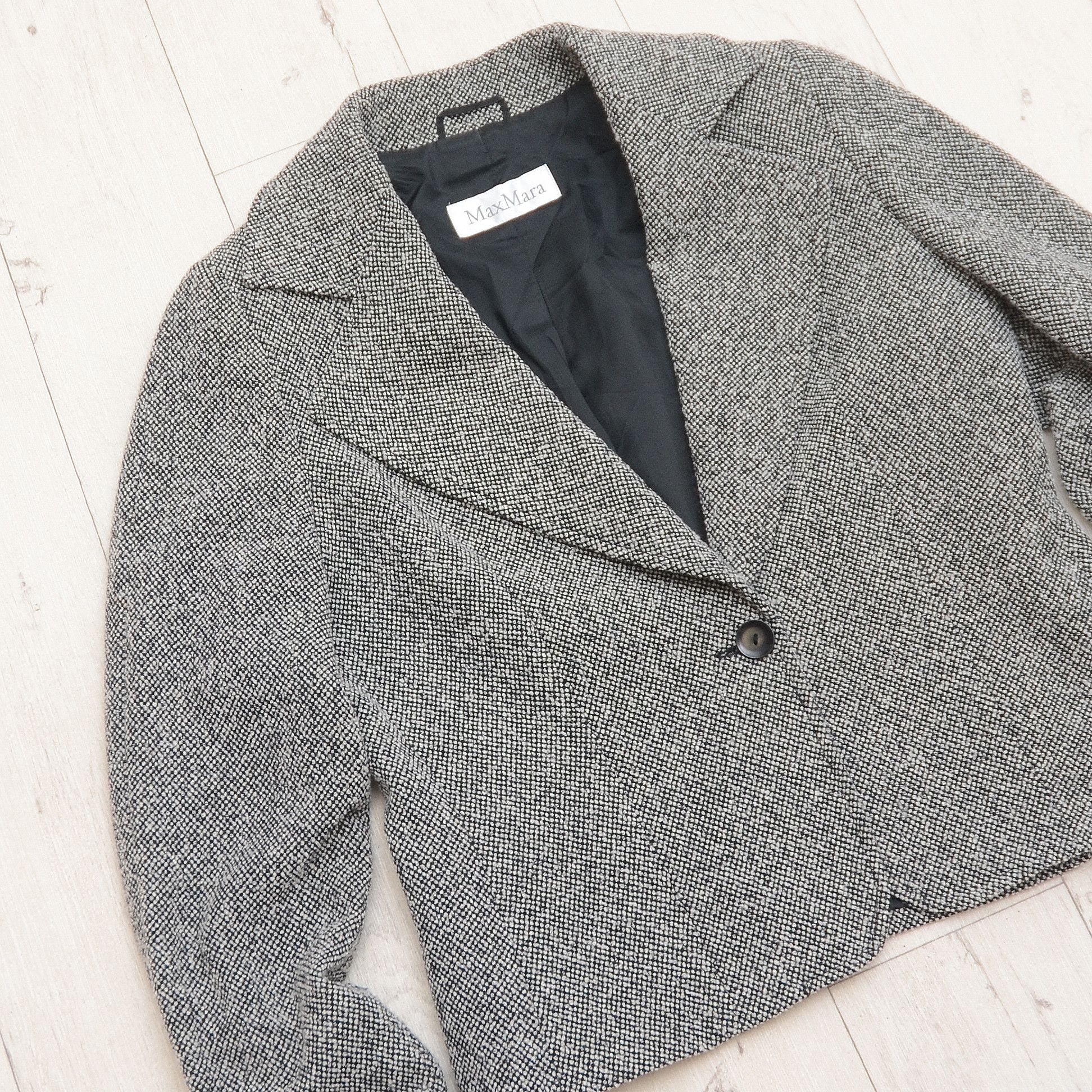 Max Mara Vintage Max Mara Wool Coat Blazer Gray Elegant Fashion Size XL / US 12-14 / IT 48-50 - 2 Thumbnail