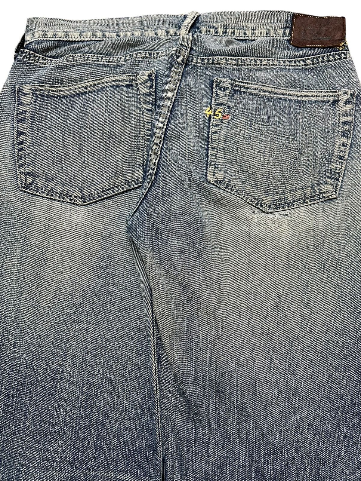 45rpm Vintage Japan 45Rpm Blue Faded Wash Style Loose Jeans Size US 30 / EU 46 - 6 Thumbnail