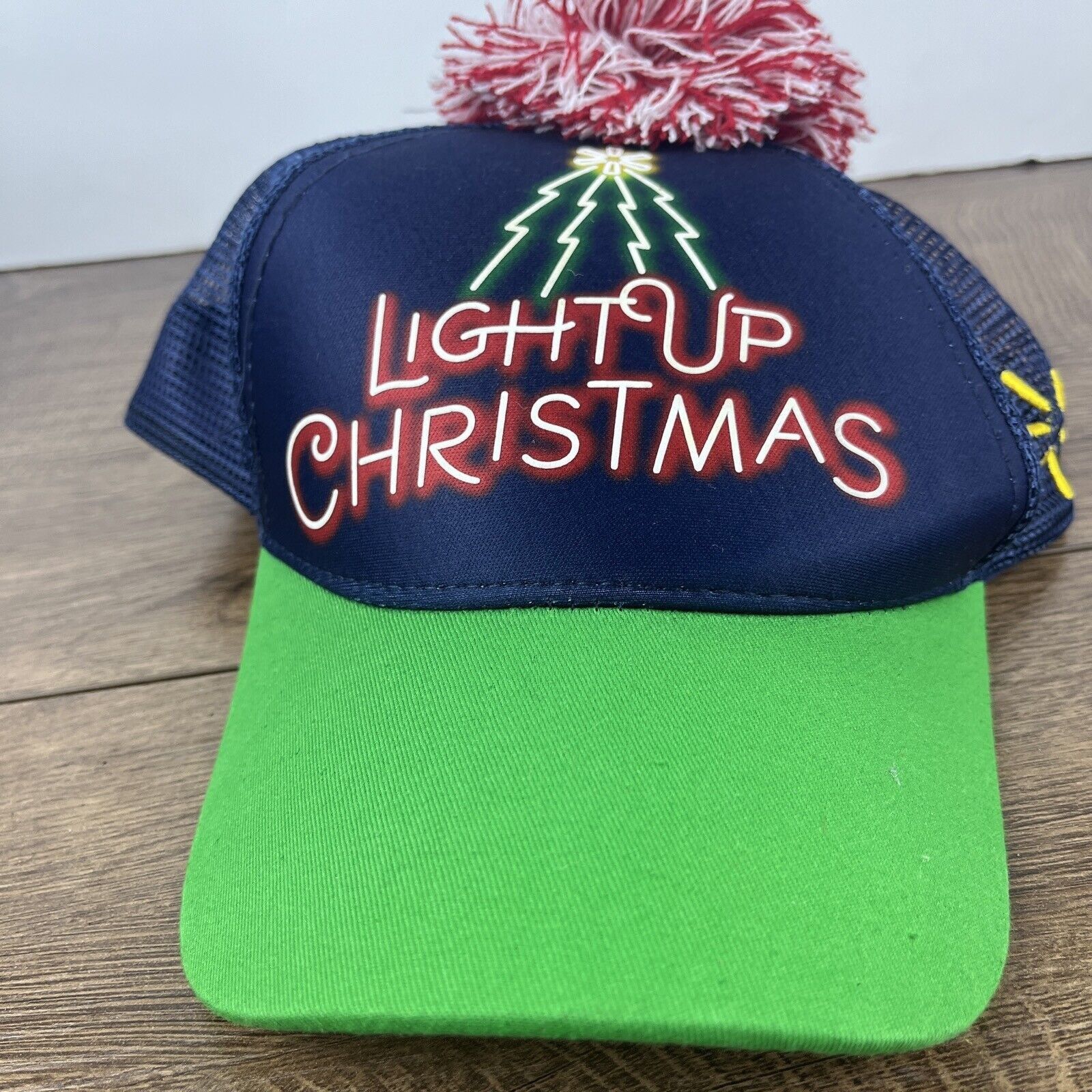 Other Light Up Christmas Hat Christmas Blue Hat Adjustable Adult S Size ONE SIZE - 2 Thumbnail
