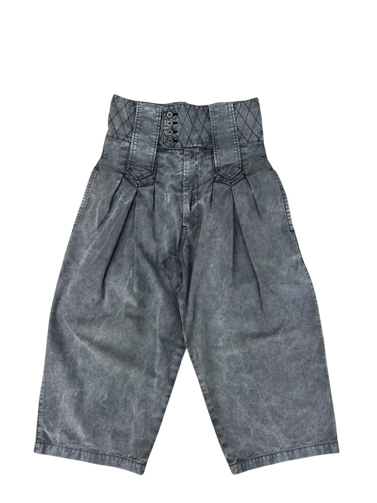 Bernhard Willhelm Archive Bernhard Willhelm High Waist Baggy Wide Cropped Pant Size US 29 - 1 Thumbnail