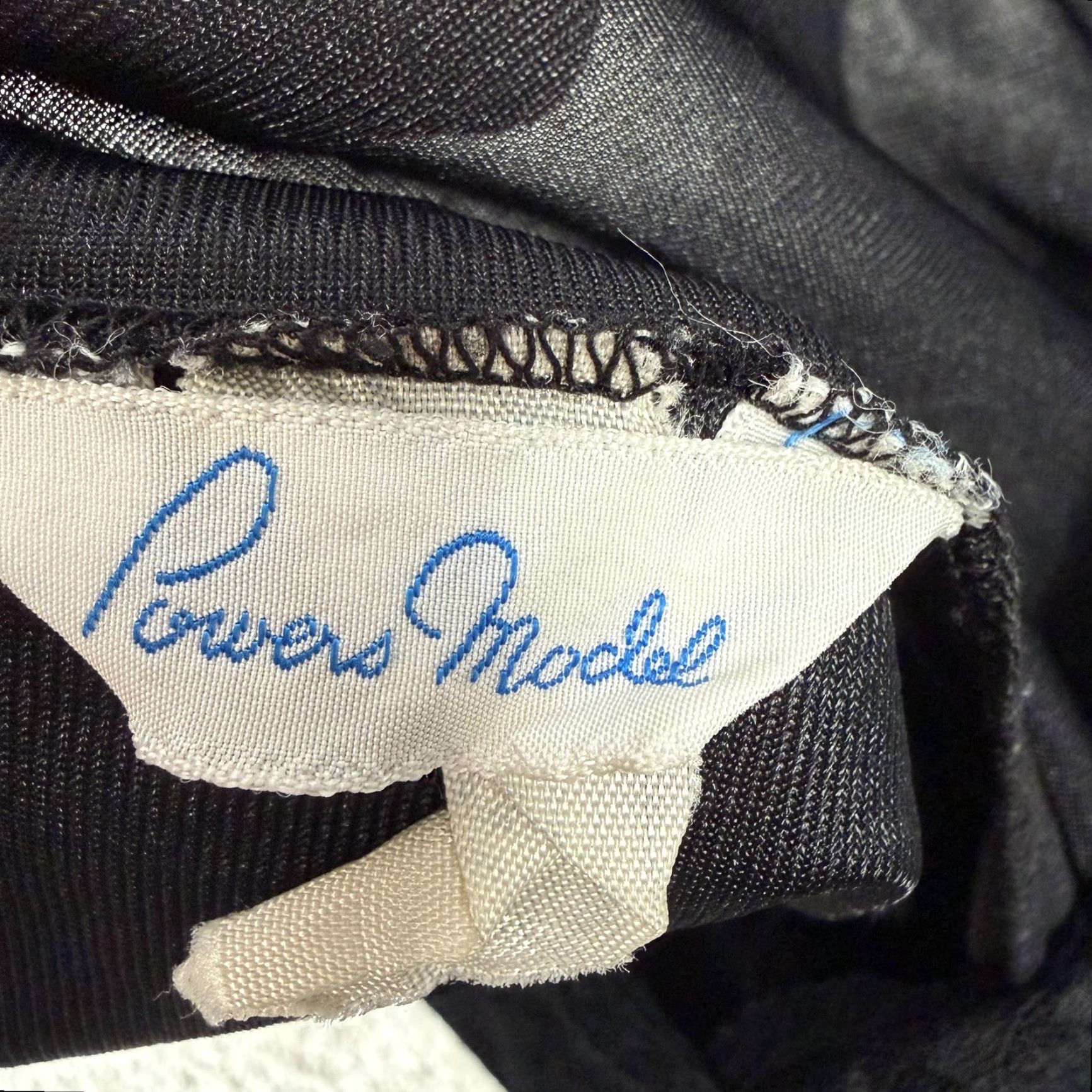 Vintage Vintage Powers Model Slip Dress Womens XS Black Lace Nylon Satin Coquette Goth Dress Slip Women's XS Black Nylon Satin Lace Coquette Goth Size XS / US 0-2 / IT 36-38 - 4 Thumbnail