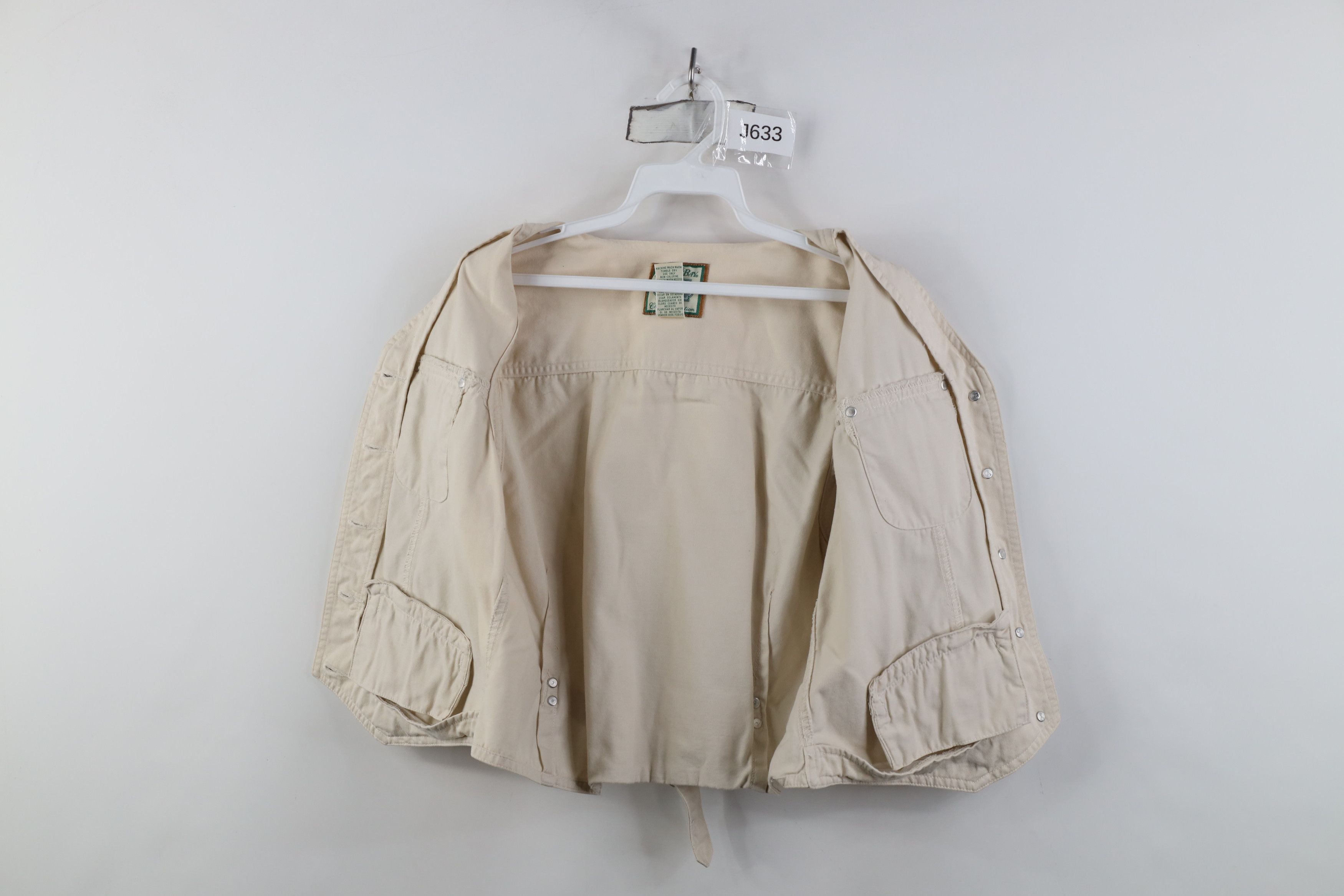 Vintage Vintage 90s Streetwear Buckle Back Vest Jacket Beige Size M / US 6-8 / IT 42-44 - 9 Thumbnail
