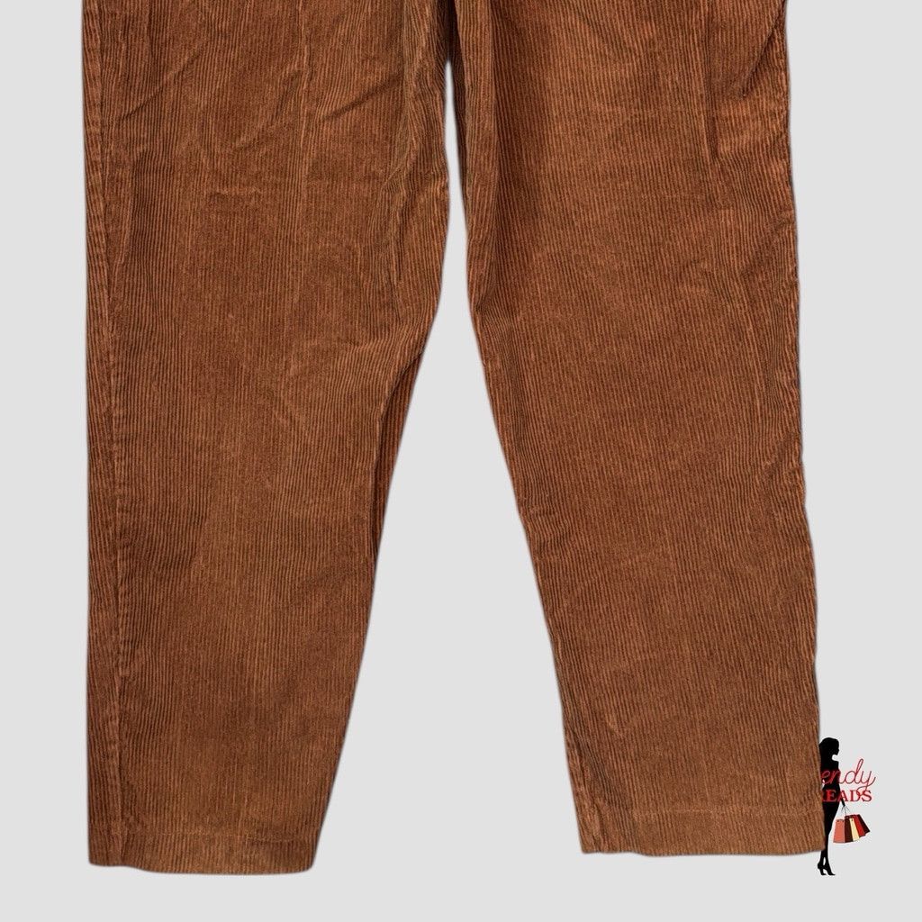 Vintage VTG 70s 80s SMALL MEDIUM Corduroy High Rise Tapered Wide Leg Size 32" / US 10 / IT 46 - 6 Thumbnail