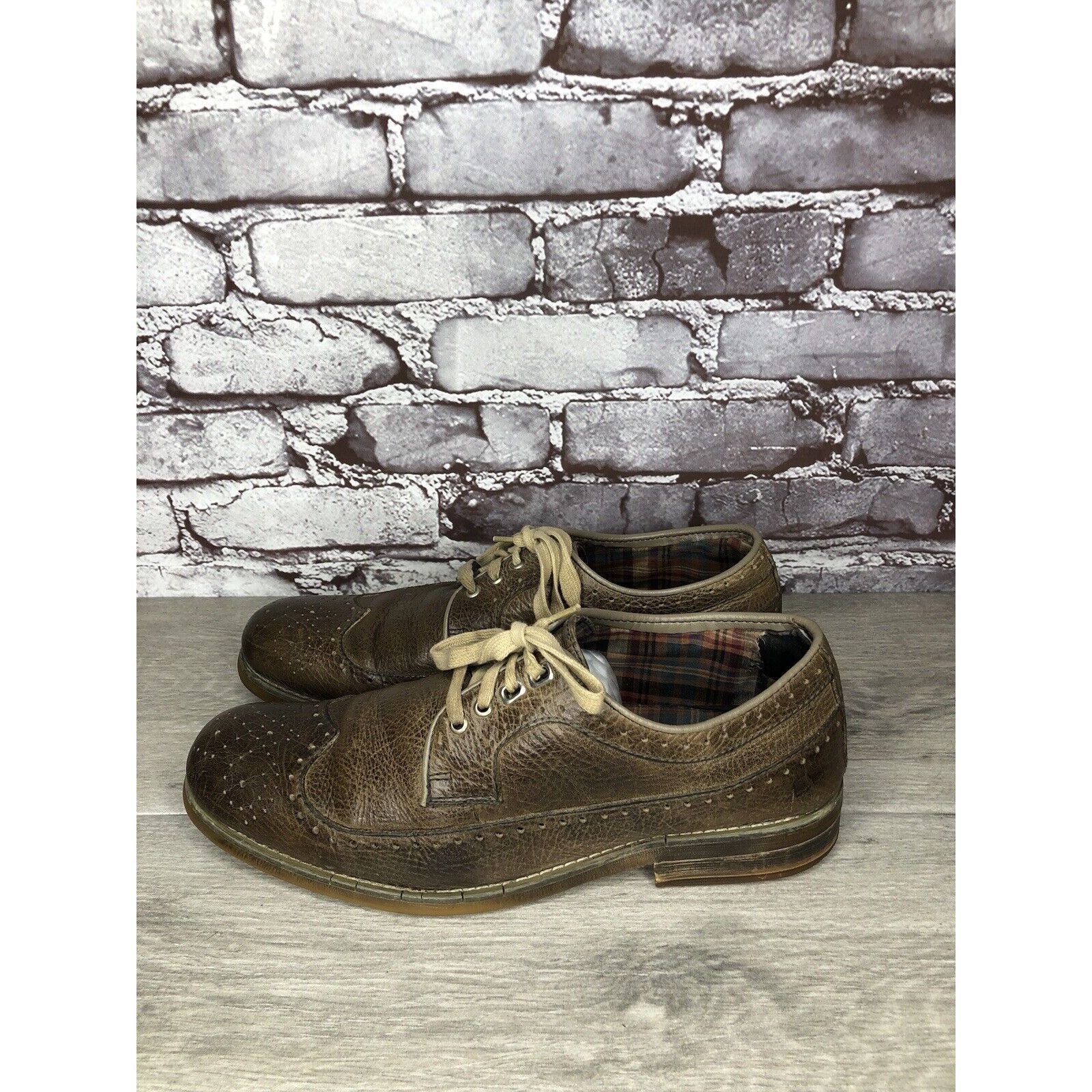 Bed Stu Bed Stu Brown Leather Wingtip Oxfords Casual Lace Up Shoes M Size US 9.5 / EU 42-43 - 1 Thumbnail