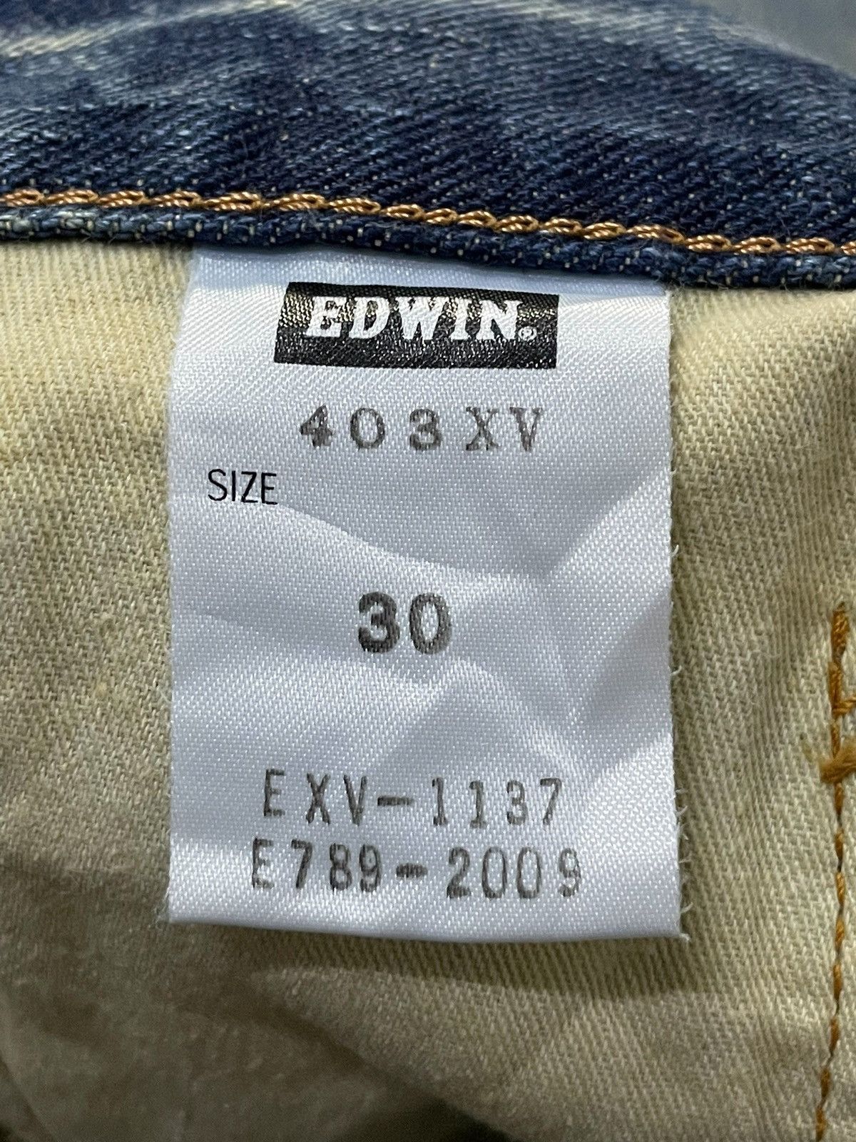Edwin × Hysteric Glamour Vintage Edwin 403XV Patchwork Zig Zag Distressed Jeans Size US 32 / EU 48 - 21 Thumbnail