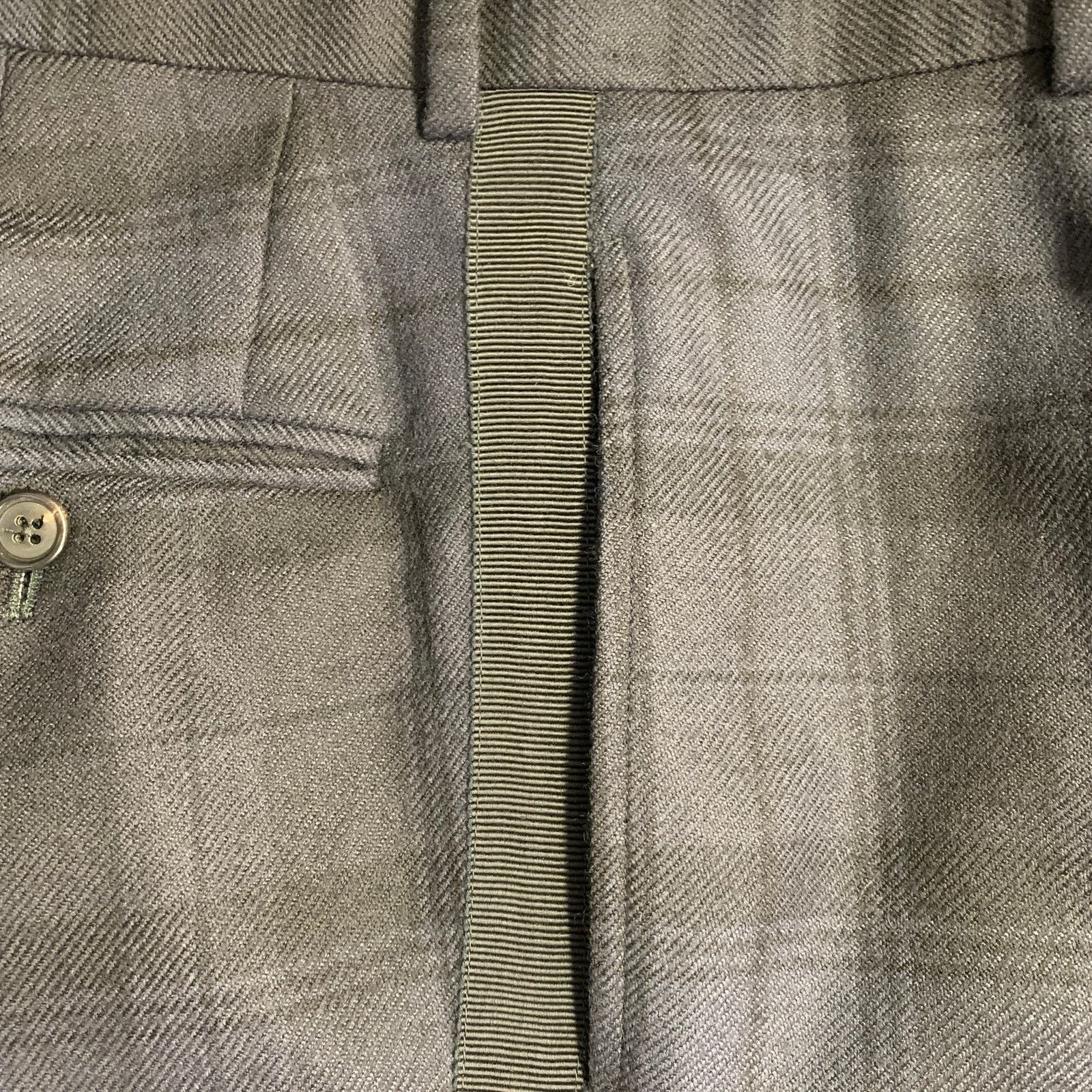 Brooks Brothers Black Fleece BLACK FLEECE Navy Black Plaid Wool Twill Dress Pants Size US 28 / EU 44 - 3 Thumbnail