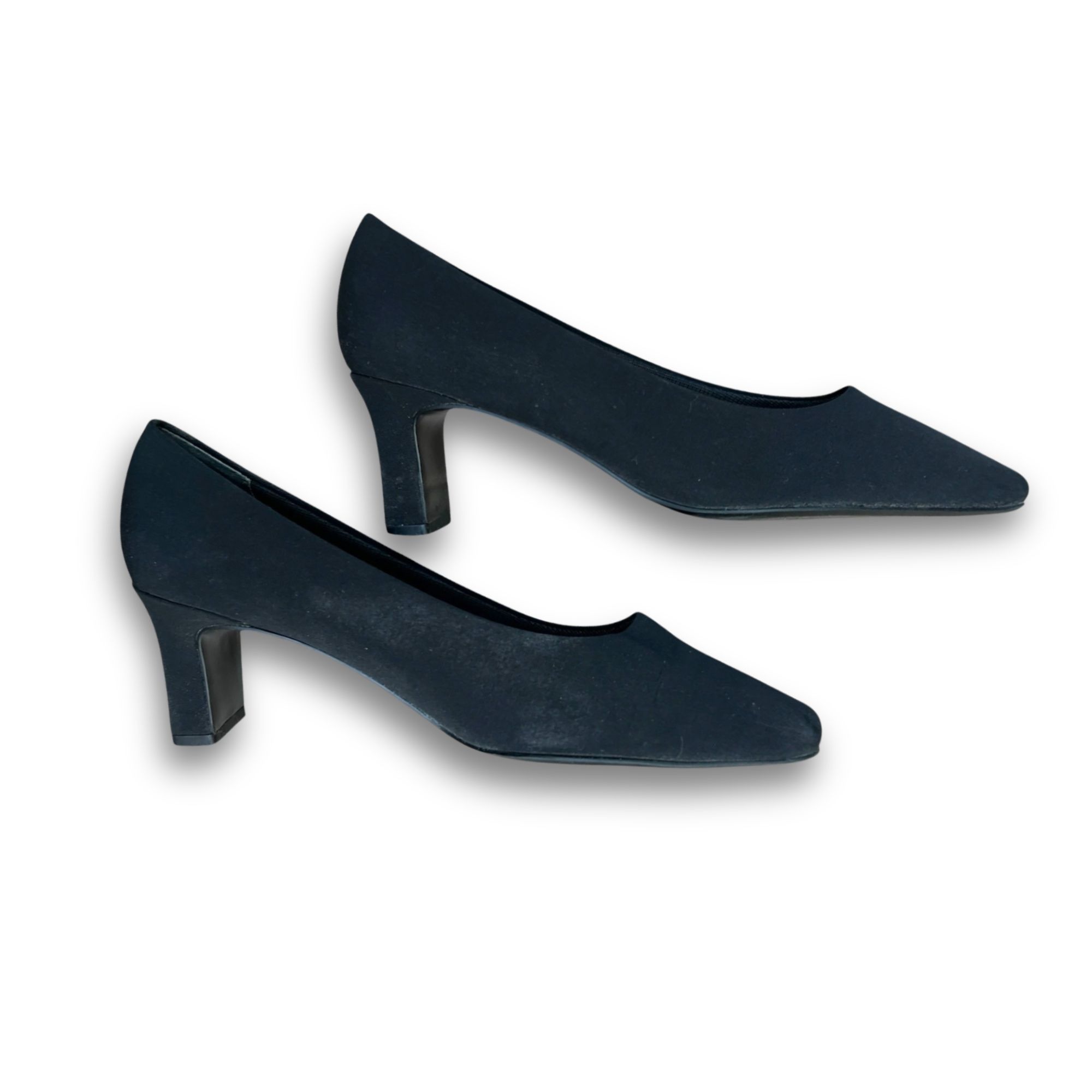 Nordstrom Nordstrom Glow 2" Black Heels Size 8 Elegant Square-Toe Pump Size US 8 / IT 38 - 8 Thumbnail