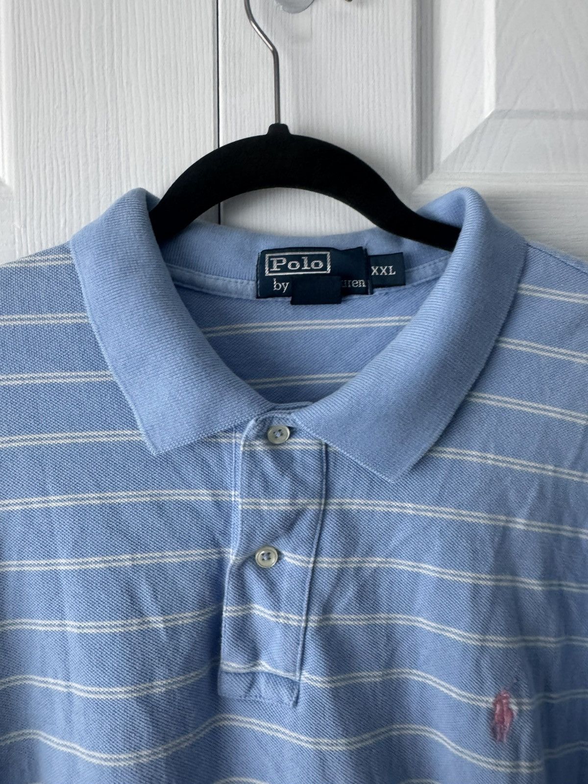 Polo Ralph Lauren Polo by Ralph Lauren XXL Polo Shirt Pink Pony Logo Striped Size US XXL / EU 58 / 5 - 3 Thumbnail