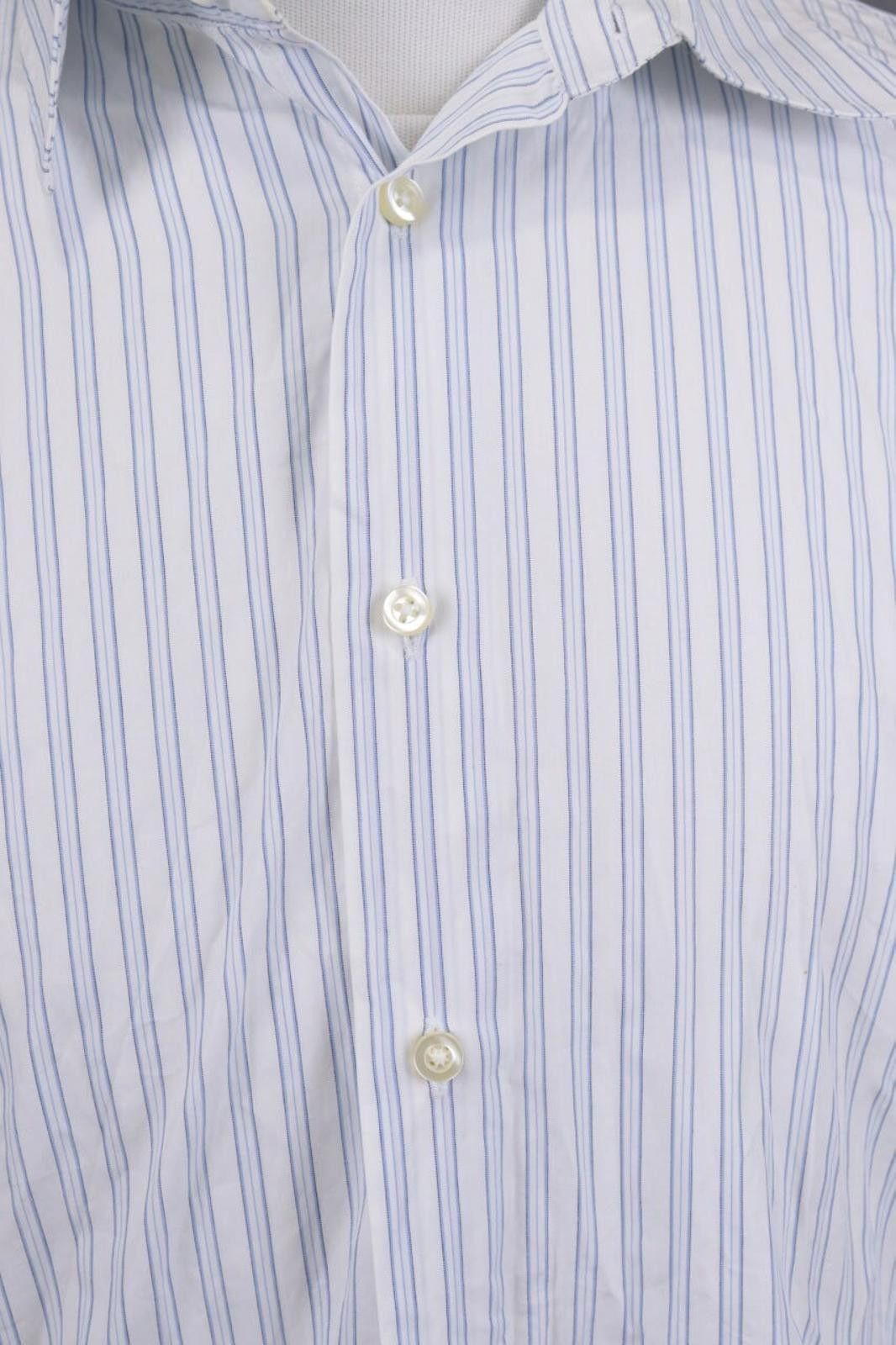 Designer Best Company White Pinstripe Button Down Shirt Size L Size US L / EU 52-54 / 3 - 4 Thumbnail