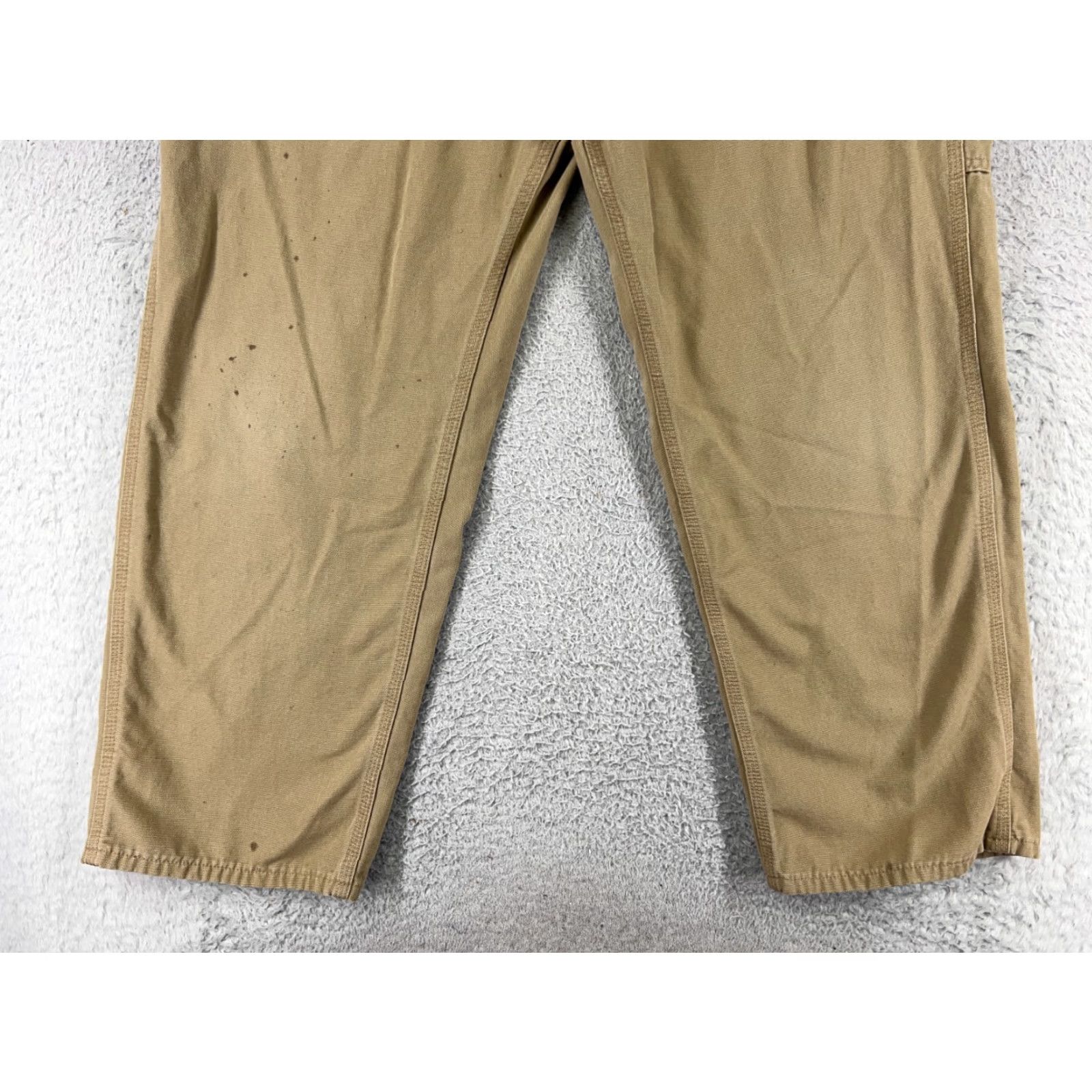 Carhartt Carhartt Pants Mens 38 Beige Duck Fabric Loose Fit FR Cat 2 2112 Cotton Blend Denim Straight 5-Pocket Relaxed Casual Workwear USA Men Size US 38 / EU 54 - 5 Thumbnail