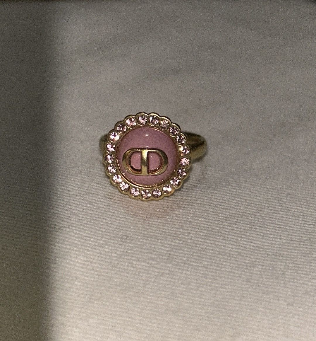 Dior Christian Dior Petit CD Baroque Ring Gold-Finish Metal Size ONE SIZE - 3 Thumbnail