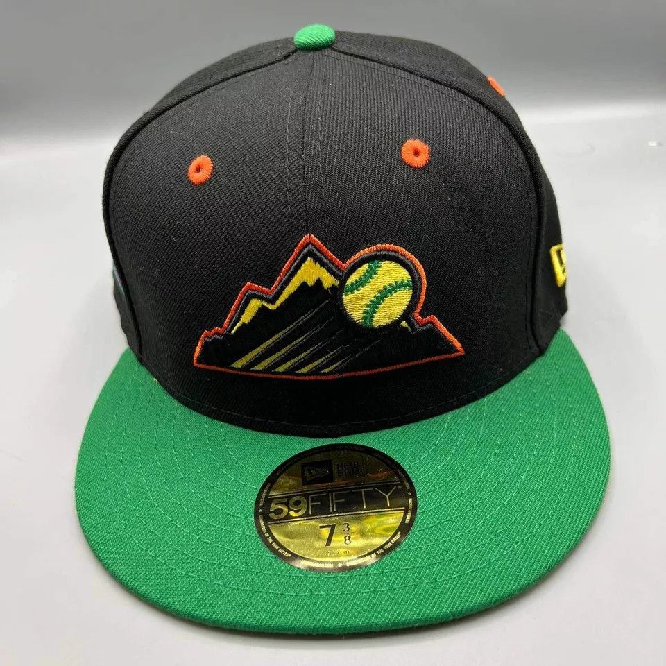 New Era Colorado Rockies Hat Men 7 3/8 59Fifty New Era MLB Fitted Size ONE SIZE - 3 Thumbnail