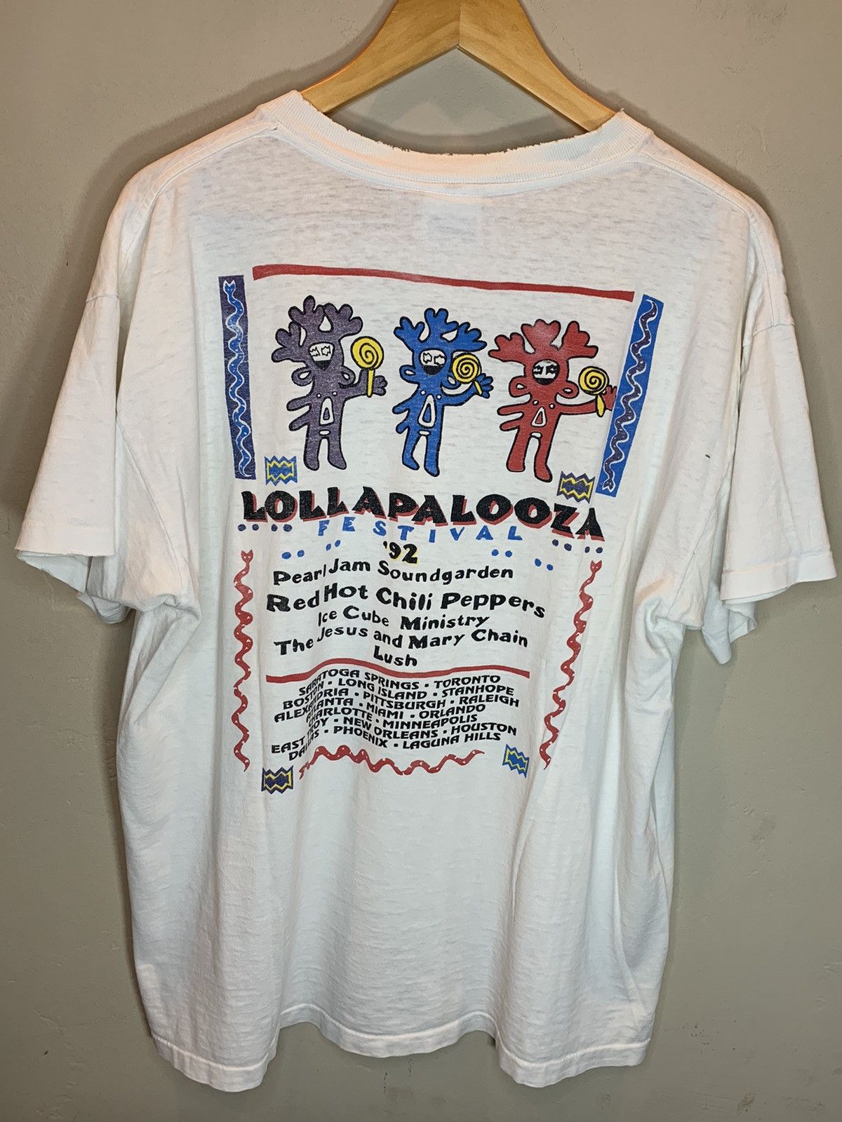 Band Tees RARE* Vintage 1992 Lollapalooza Festival Single Stitch Shirt Size US L / EU 52-54 / 3 - 2 Thumbnail