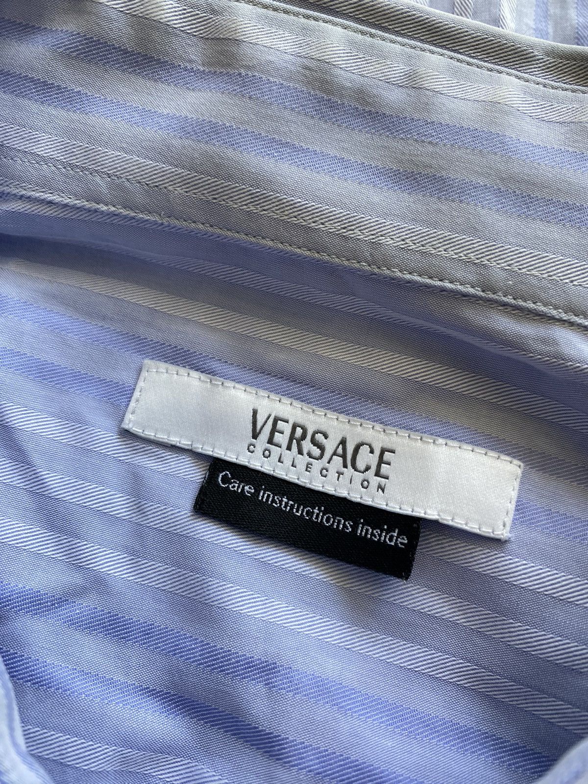 Versace Jeans Couture Vintage Versace Collection Stripe ls logo shirt Size US L / EU 52-54 / 3 - 3 Thumbnail