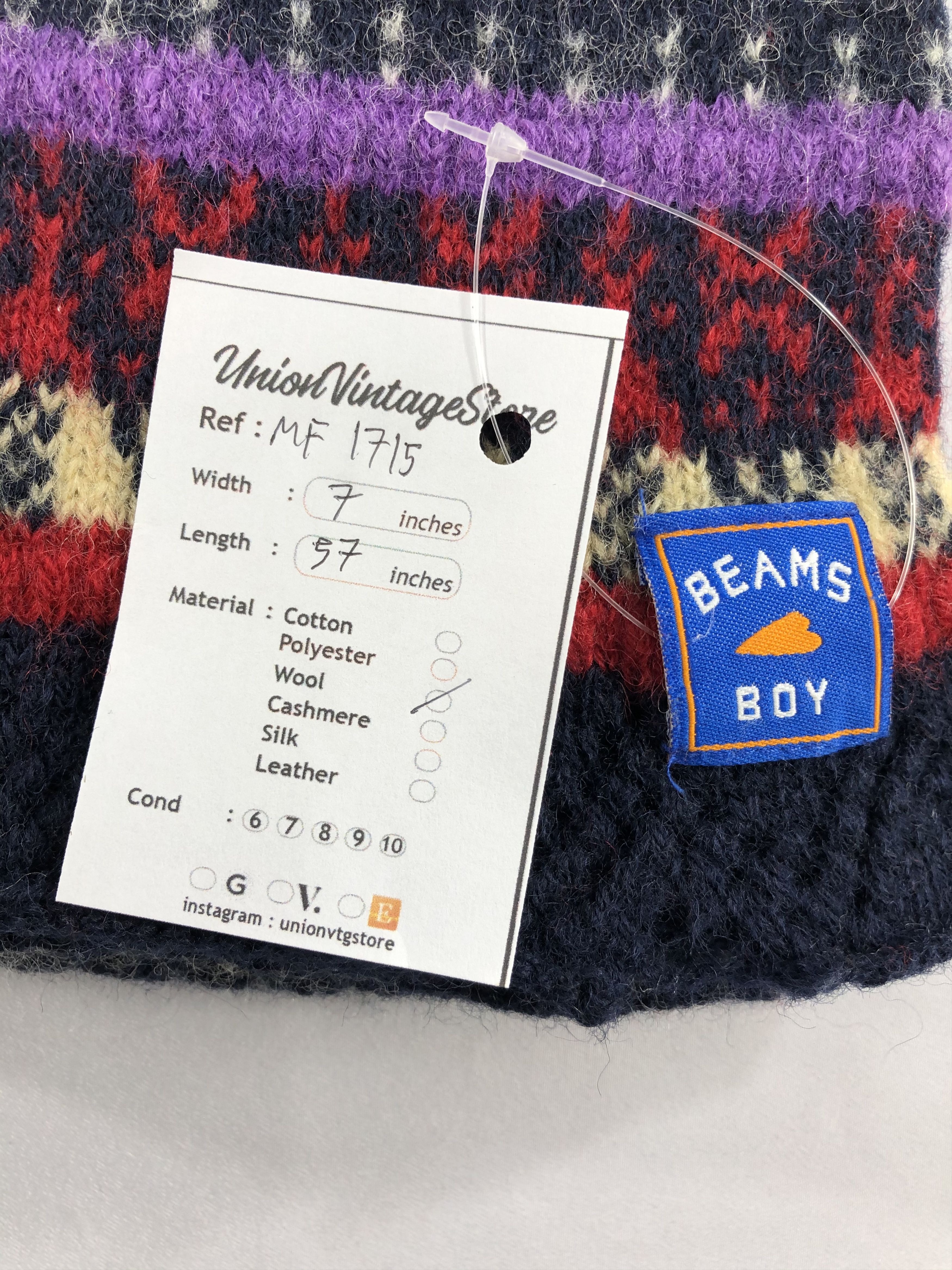 Beams Japan Vintage Beams Scarf/Muffler/Neckwear MF1715 Size ONE SIZE - 5 Thumbnail