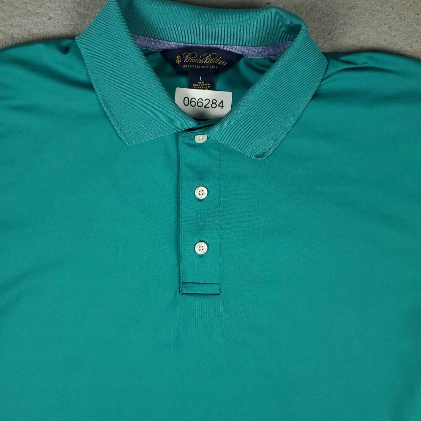 Brooks Brothers Brooks Brothers Polo Shirt Mens L Teal Blue Polyester Short Sleeve Casual Solid Polo Shirt Mens Regular Colorful Modern Preppy Sports 2020s Size US L / EU 52-54 / 3 - 2 Thumbnail