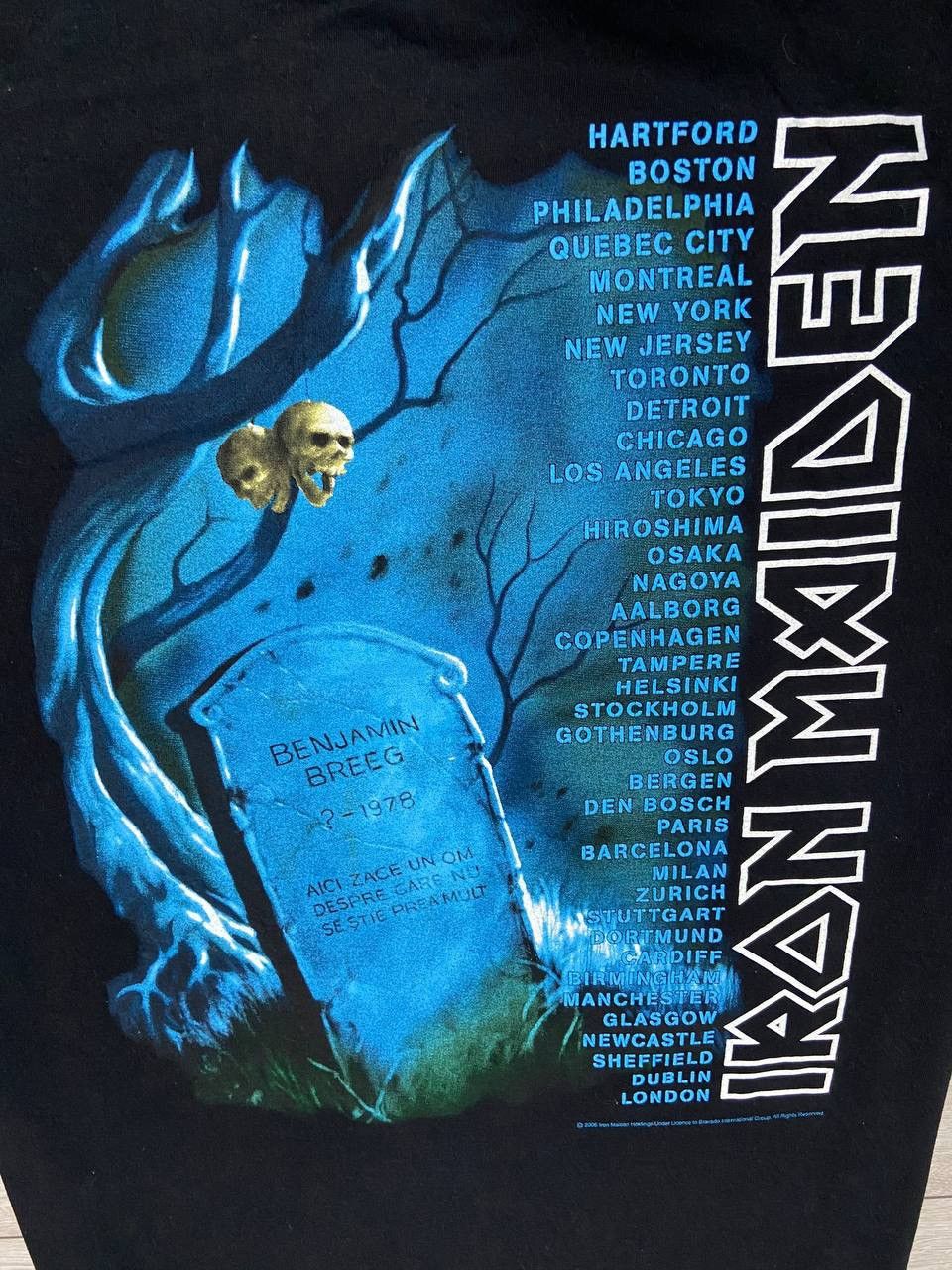 Band Tees Vintage Iron Maiden Benjamin Breeg T-Shirt Size US L / EU 52-54 / 3 - 9 Thumbnail
