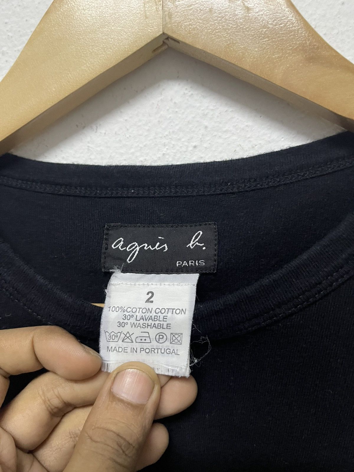 Designer × Vintage × agnes b. 90s AGNES B LONG SLEEVE TSHIRT SPELL OUT MADE IN PORTUGAL Size M / US 6-8 / IT 42-44 - 8 Thumbnail