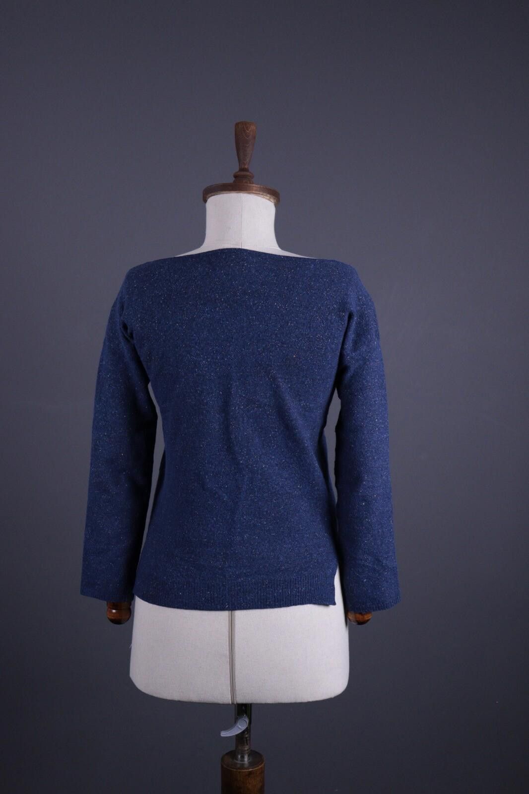 Designer Toast Rare Blue Merino Wool Silk Knit Sweater Size XS Size XS / US 0-2 / IT 36-38 - 8 Thumbnail