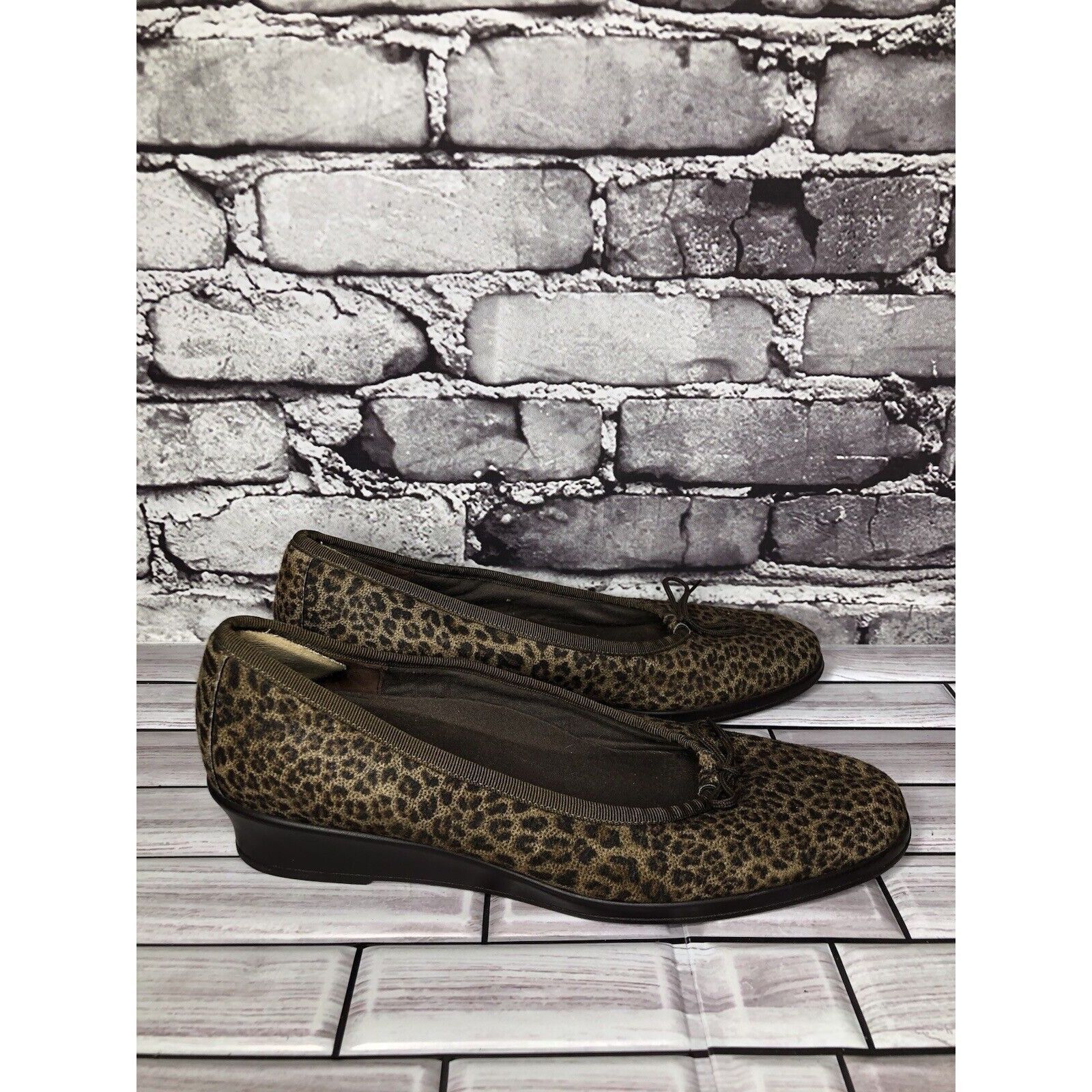 Other Munro American Leopard Print Synthetic Fabric Wedge Shoes Wo Size US 8 / IT 38 - 18 Thumbnail