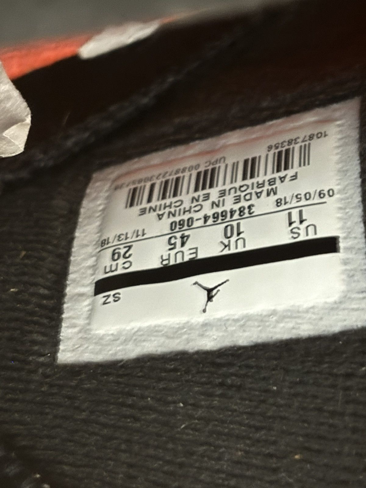 Nike AIR JORDAN 6 RETRO BLACK/INFRARED Size US 11 / EU 44 - 6 Thumbnail
