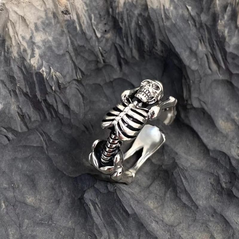 Jewelry Skull Skeleton Cuff Rings Size ONE SIZE - 3 Thumbnail