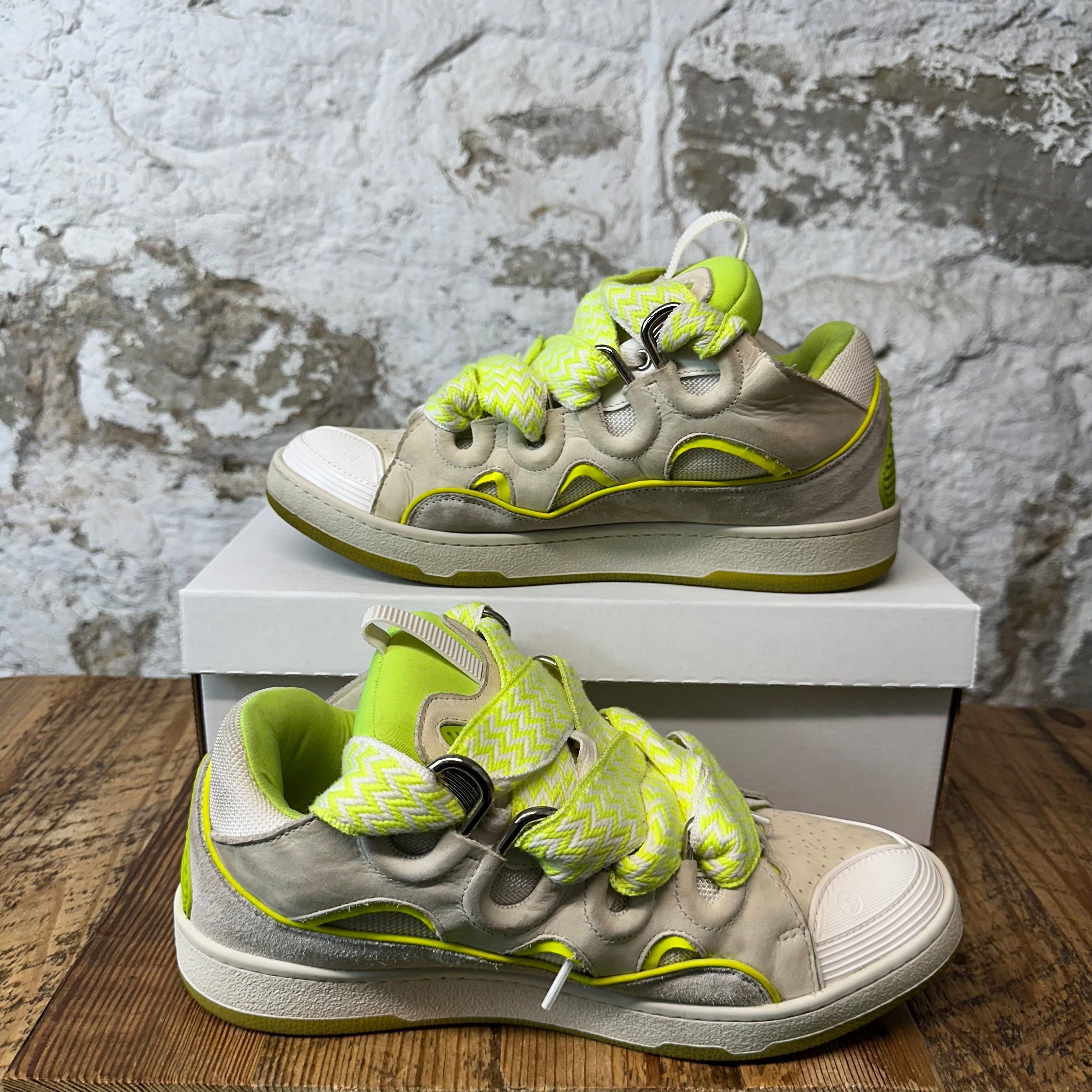 Lanvin Lanvin Curb Yellow Grey White Sneaker Sz 10 (43) Size US 10 / EU 43 - 2 Thumbnail