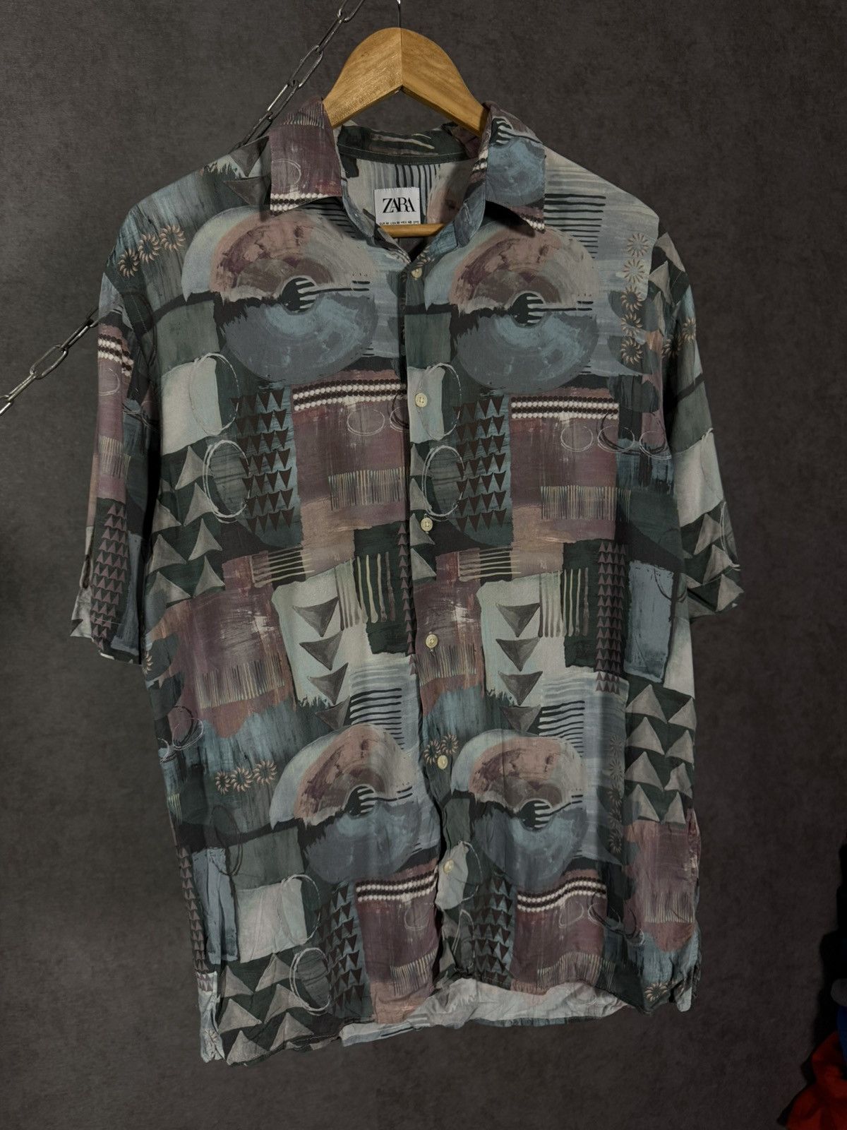 Zara Zara Man art crazy hawaiian shirt Size US M / EU 48-50 / 2 - 3 Thumbnail