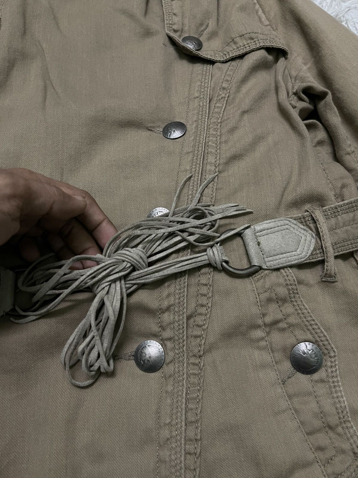 2000s G.O.A TECHTICAL PARKA JACKET LEATHER BELT