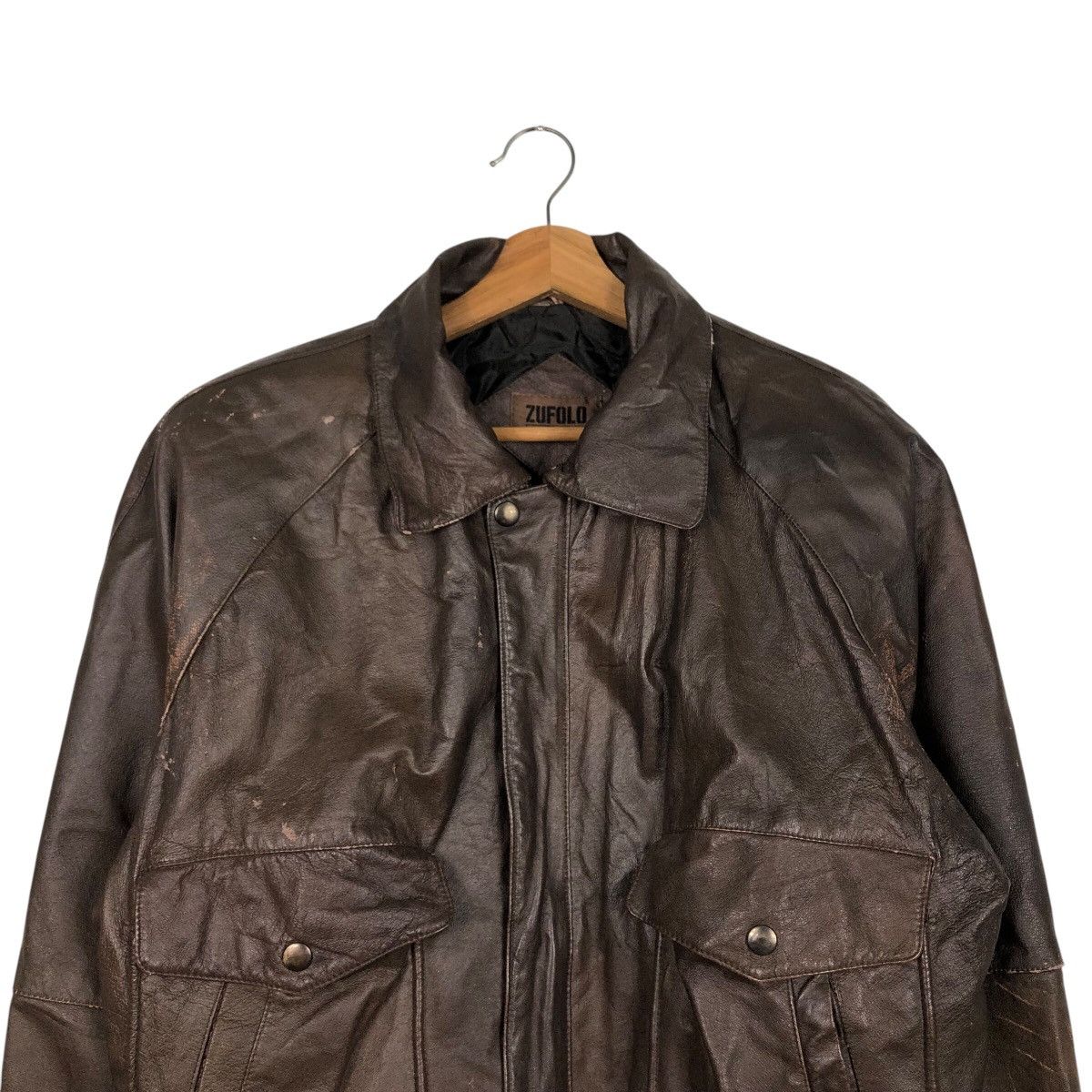 Japanese Brand 📌Vintage Genuine Leather Jacket Zufolo Blanket Issey Miyake Size US M / EU 48-50 / 2 - 4 Thumbnail