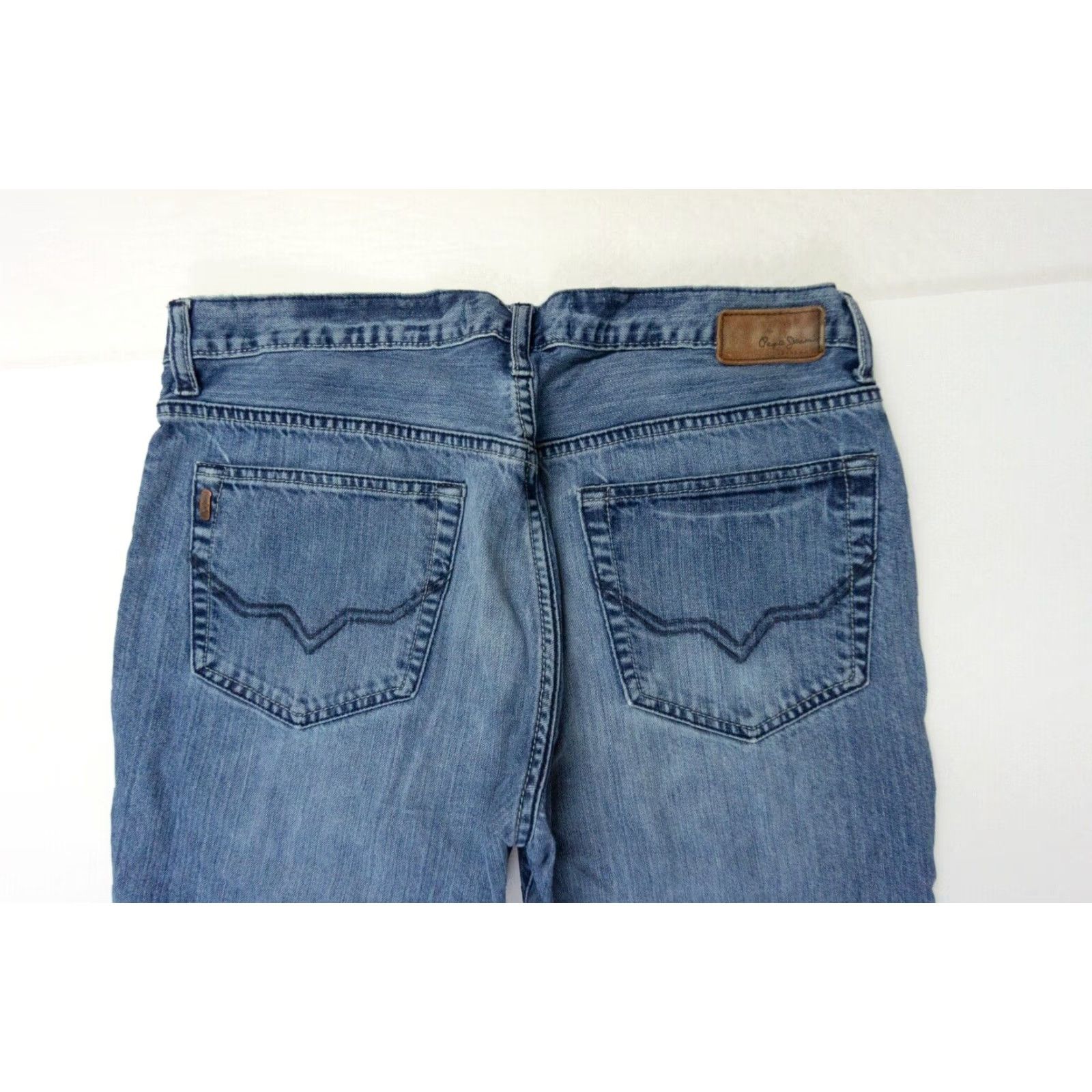 Pepe Jeans VINTAGE Pepe Jeans Jeans Men 34x29 Holborne Straight Regular Blue Denim Cotton 90s Concert Distressed Mens Size US 34 / EU 50 - 5 Thumbnail