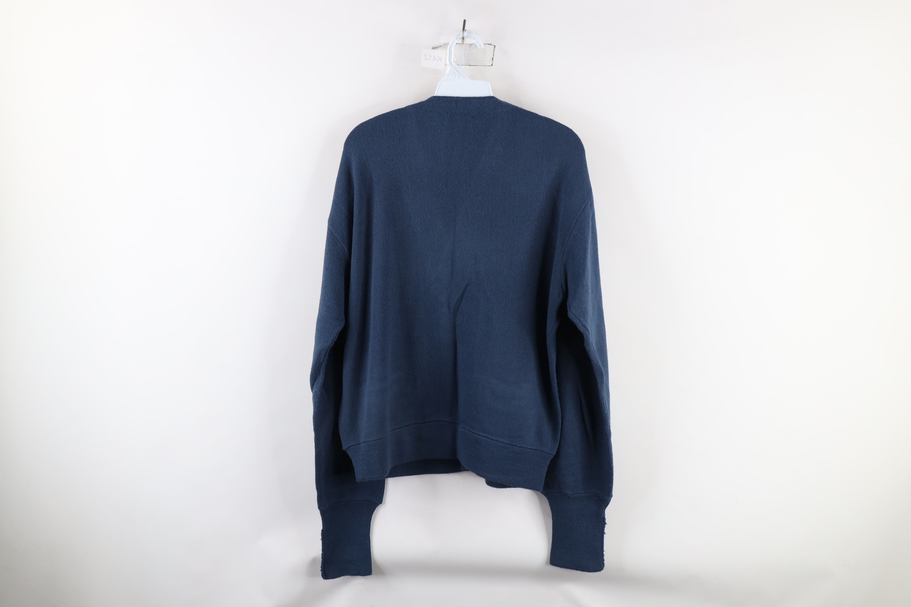 Vintage Vintage 70s Streetwear Blank Knit Cardigan Sweater Blue USA Size US M / EU 48-50 / 2 - 7 Thumbnail