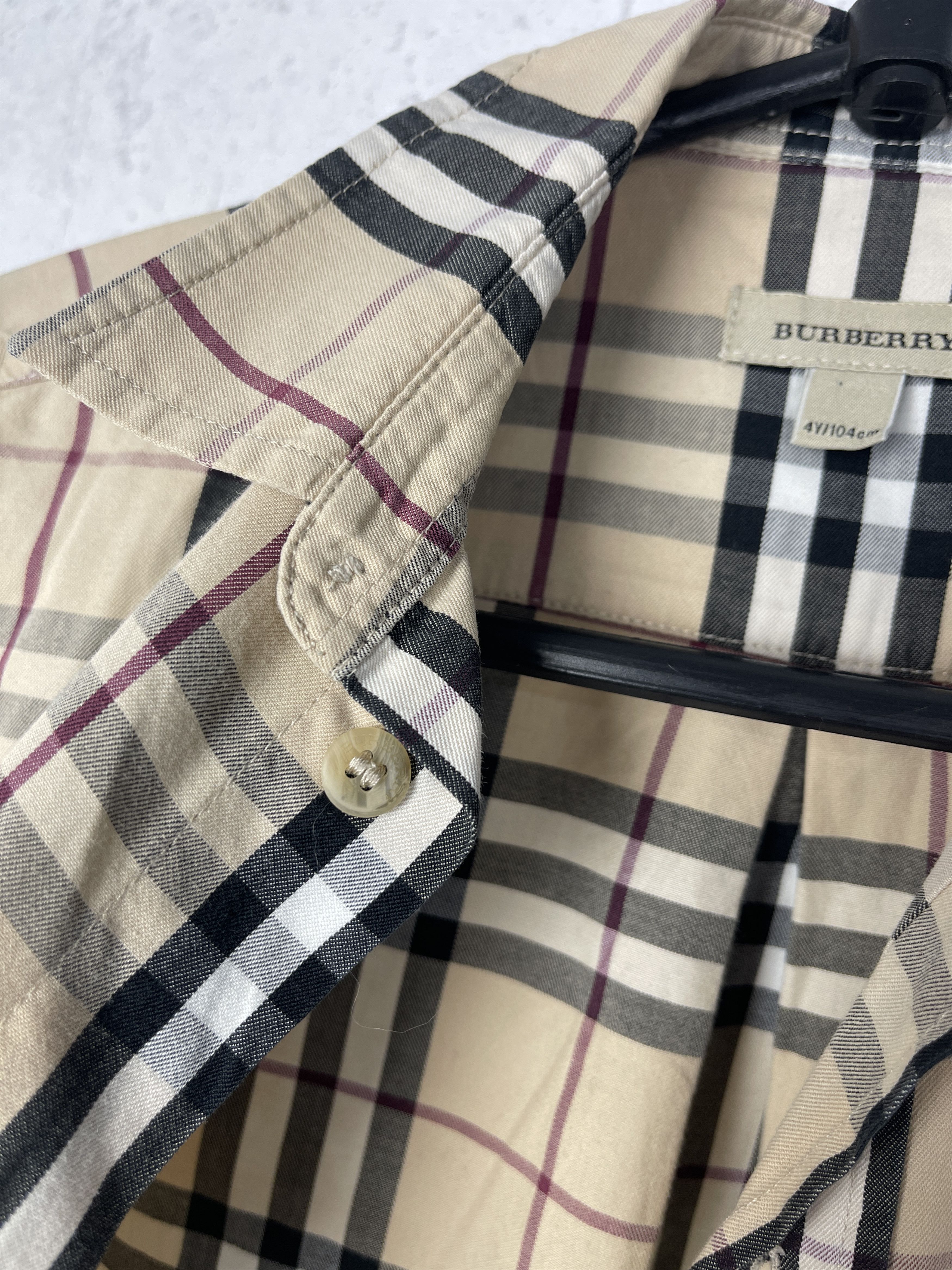 Burberry Burberry Kids 4Y Check Colar Shirt Size US XXS / EU 40 - 3 Thumbnail