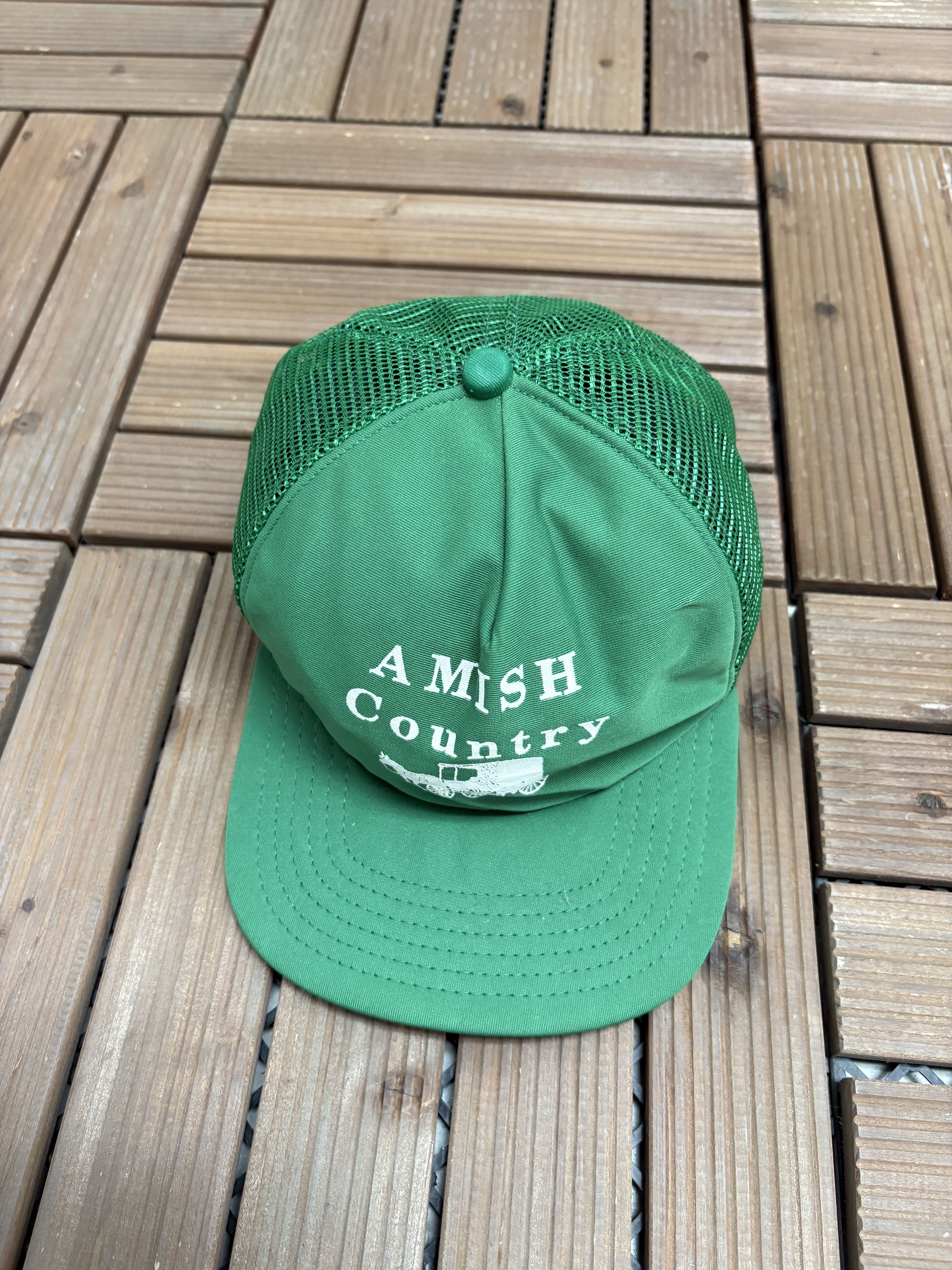 New Era × Vintage Amish Country Vintage Green Trucker Snap Back Hat Size ONE SIZE - 1 Thumbnail