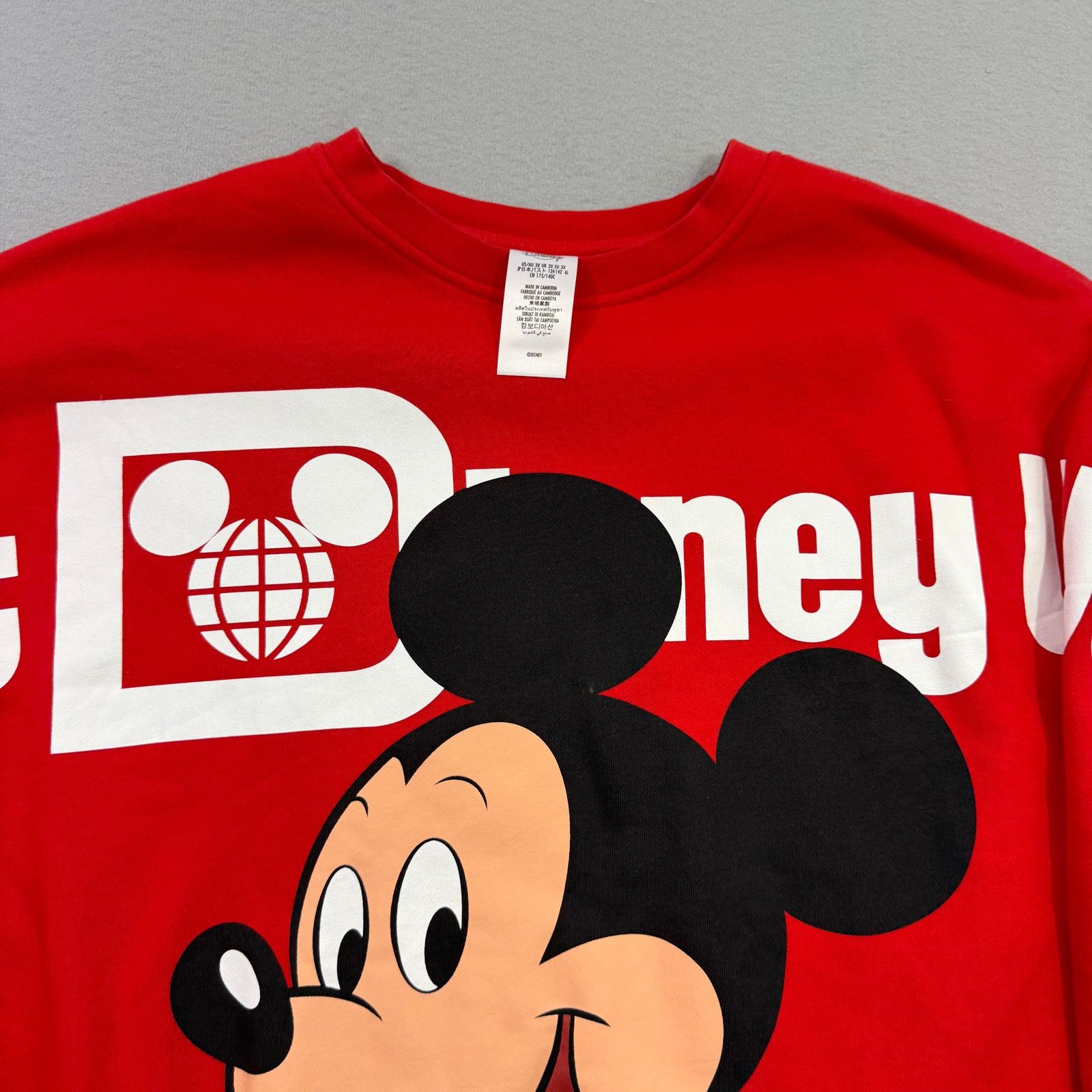 Disney Disney Mickey Mouse Spirit Jersey Sweatshirt Womens 3X Red Size 3XL / US 20-22 - 3 Thumbnail