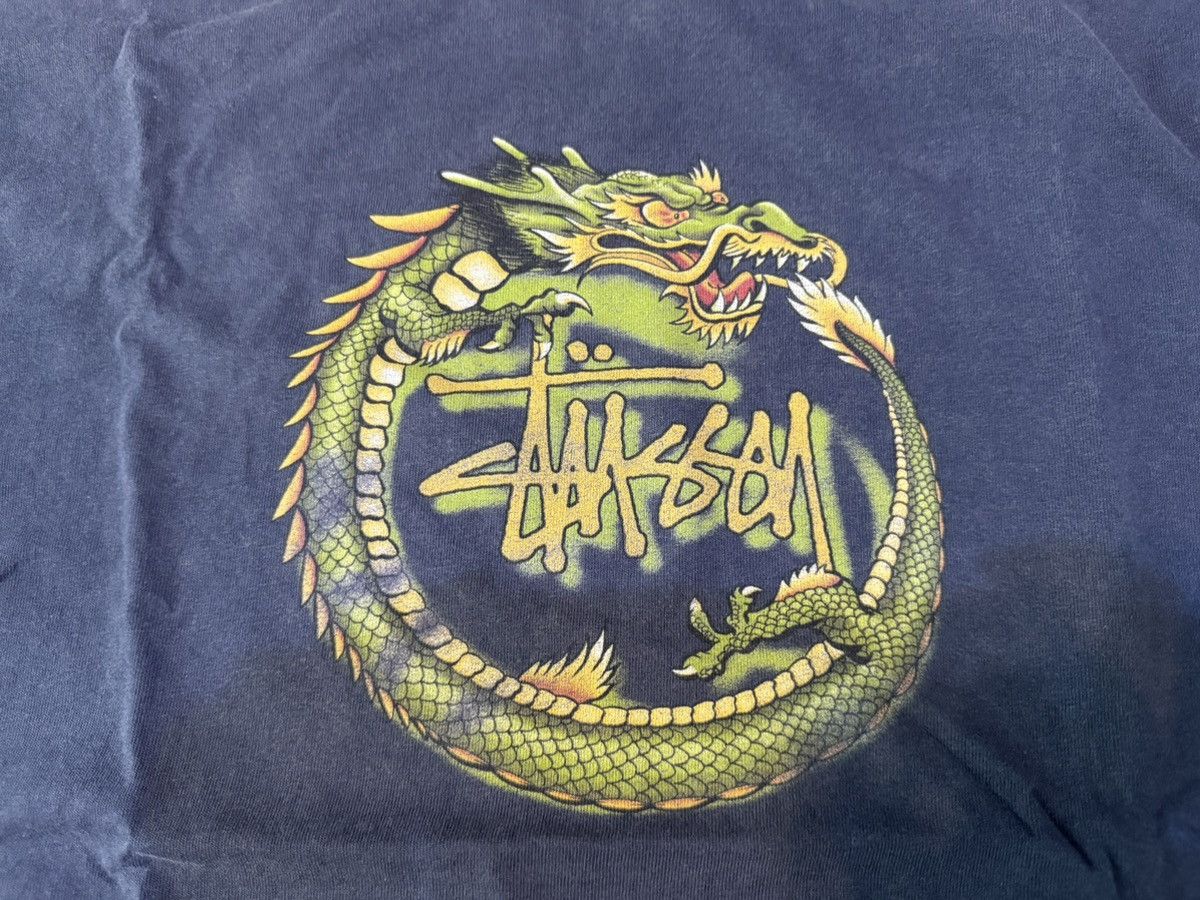 Stussy Faded Vintage 90s Stussy Dragon T Shirt Size US L / EU 52-54 / 3 - 2 Thumbnail