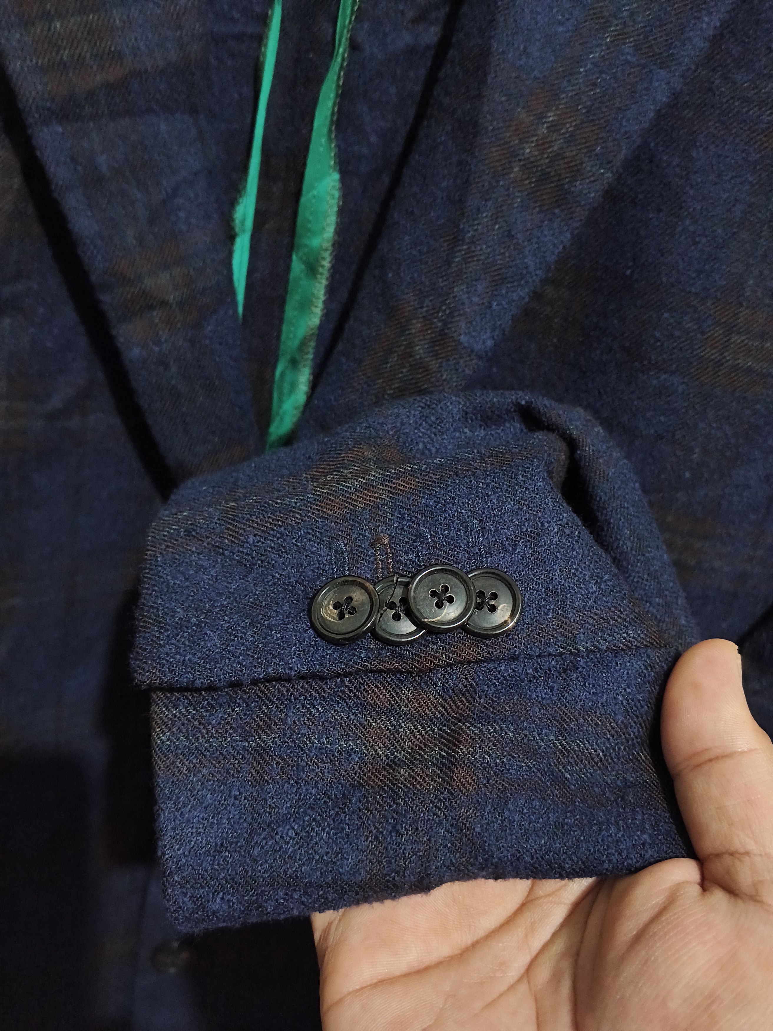 Paul Smith Paul Smith Soho Fit Navy Check Wool Tailored Blazer Jacket Size 40R - 8 Thumbnail